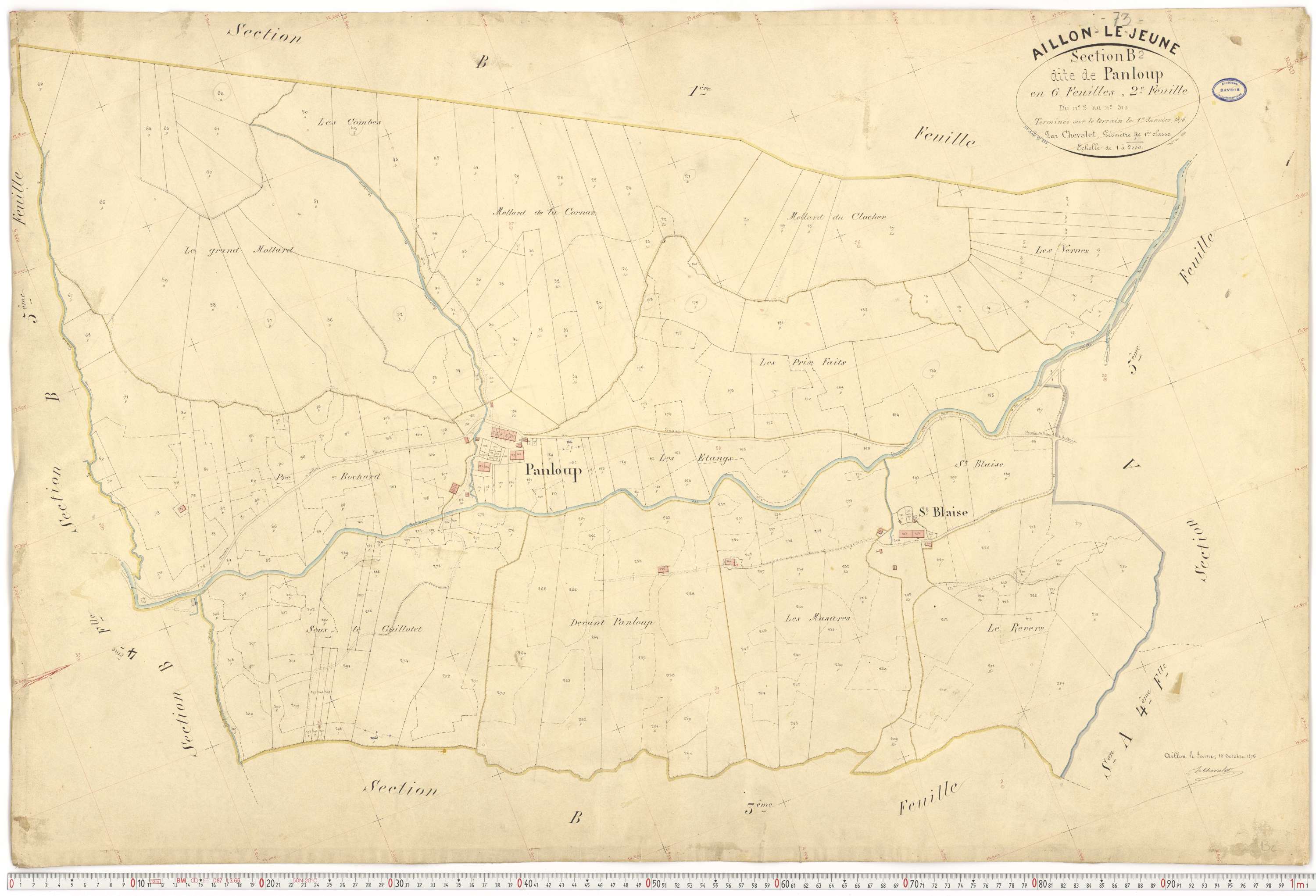 Aillon-le-Jeune - Cadastre français (1878).