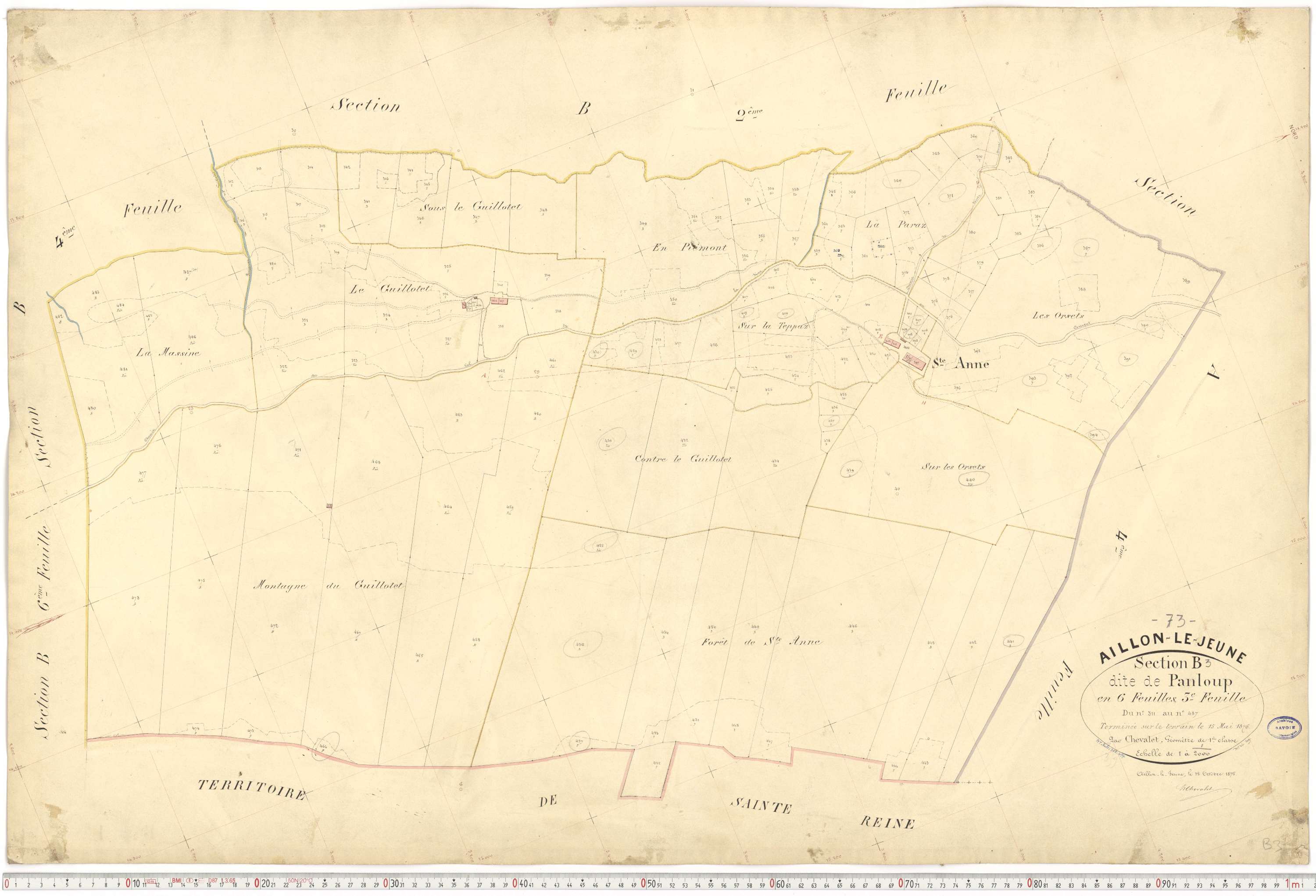 Aillon-le-Jeune - Cadastre français (1878).