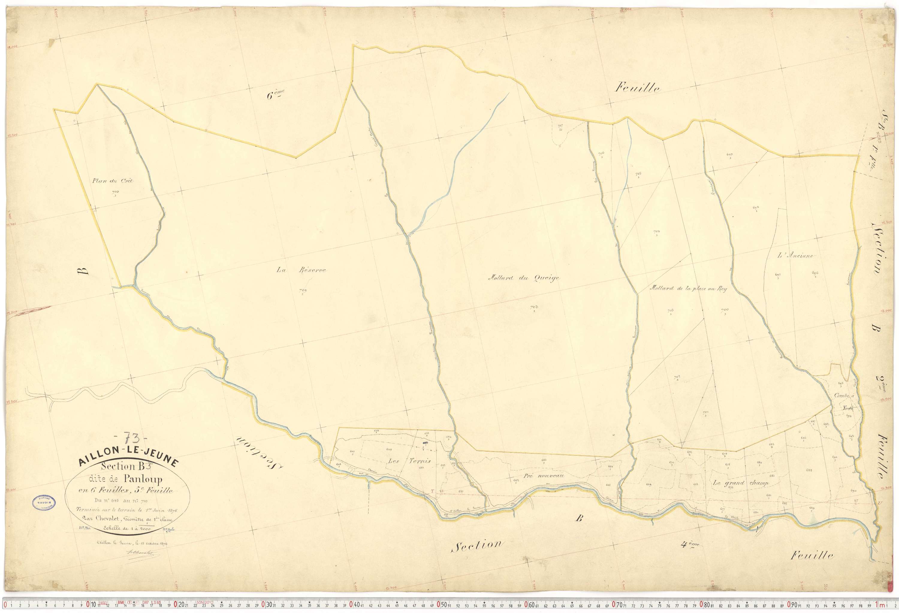 Aillon-le-Jeune - Cadastre français (1878).
