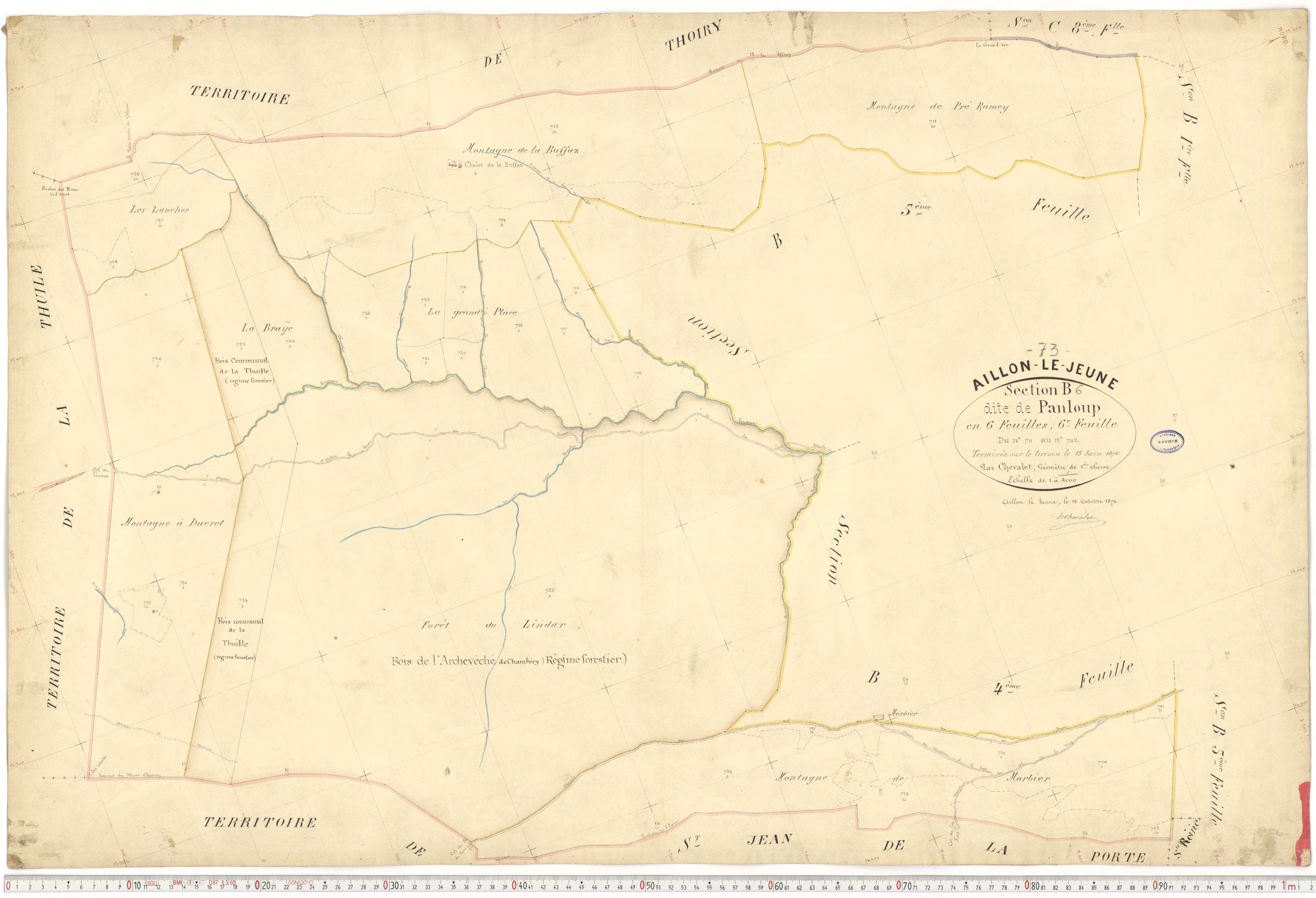 Aillon-le-Jeune - Cadastre français (1878).