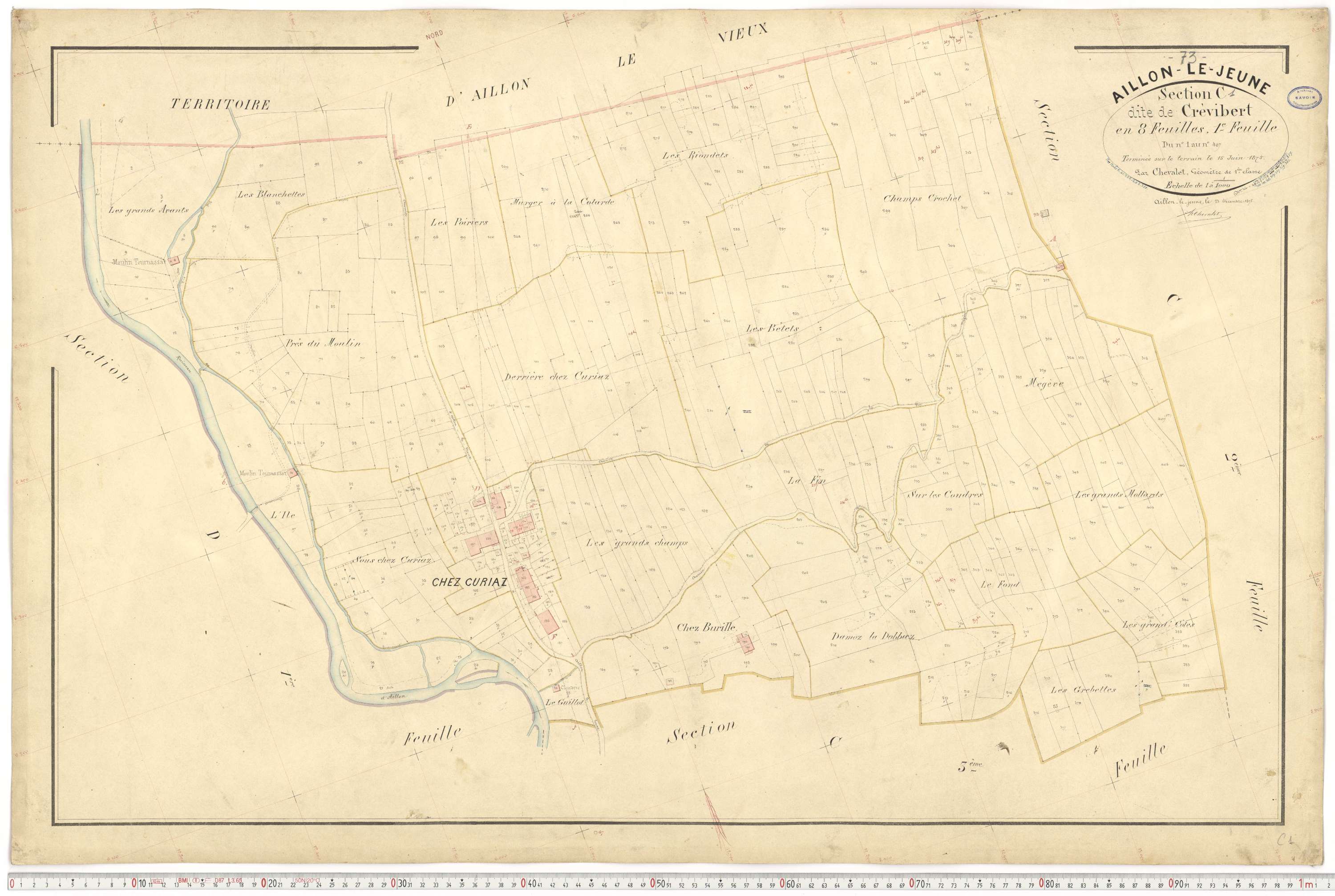 Aillon-le-Jeune - Cadastre français (1878).