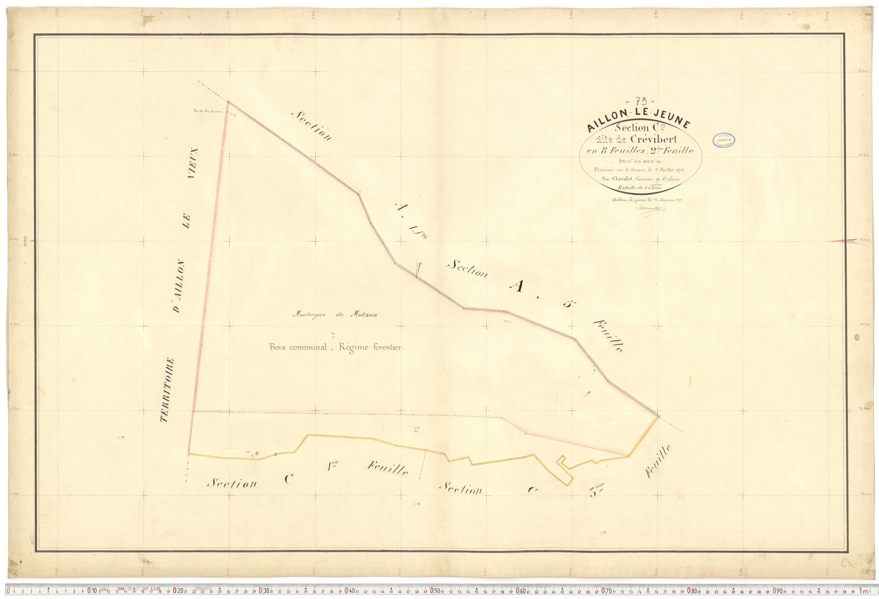 Aillon-le-Jeune - Cadastre français (1878).