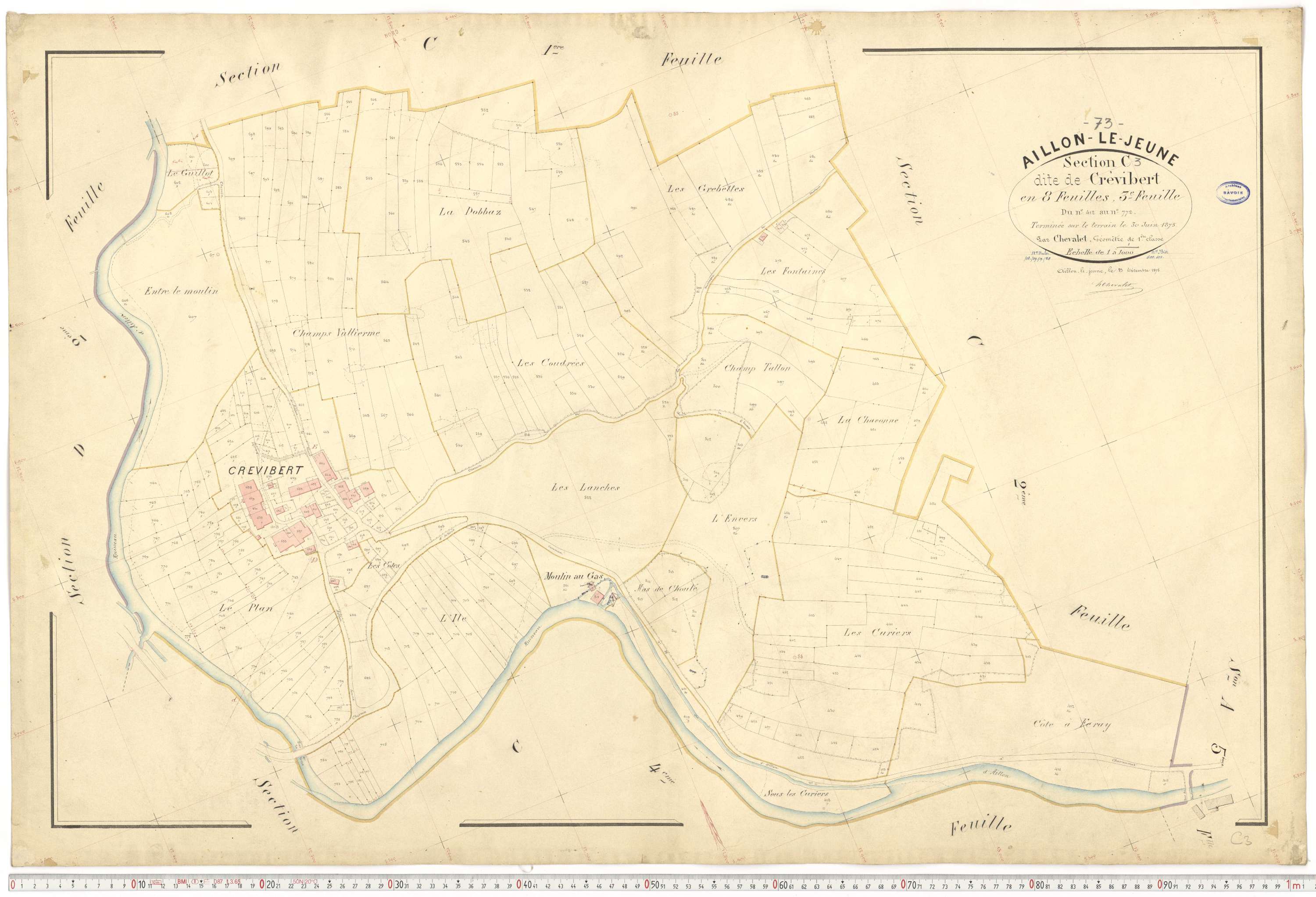 Aillon-le-Jeune - Cadastre français (1878).