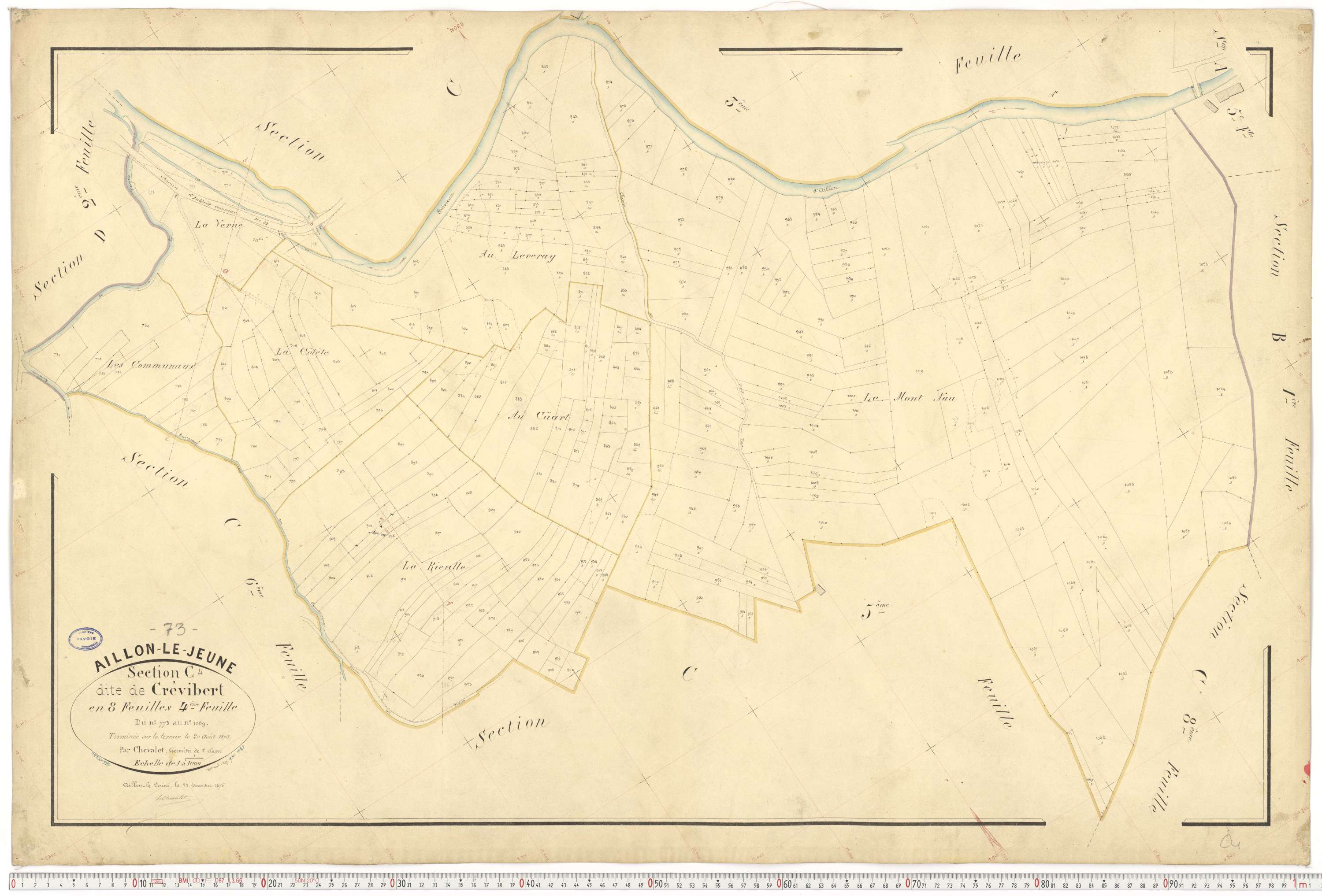 Aillon-le-Jeune - Cadastre français (1878).