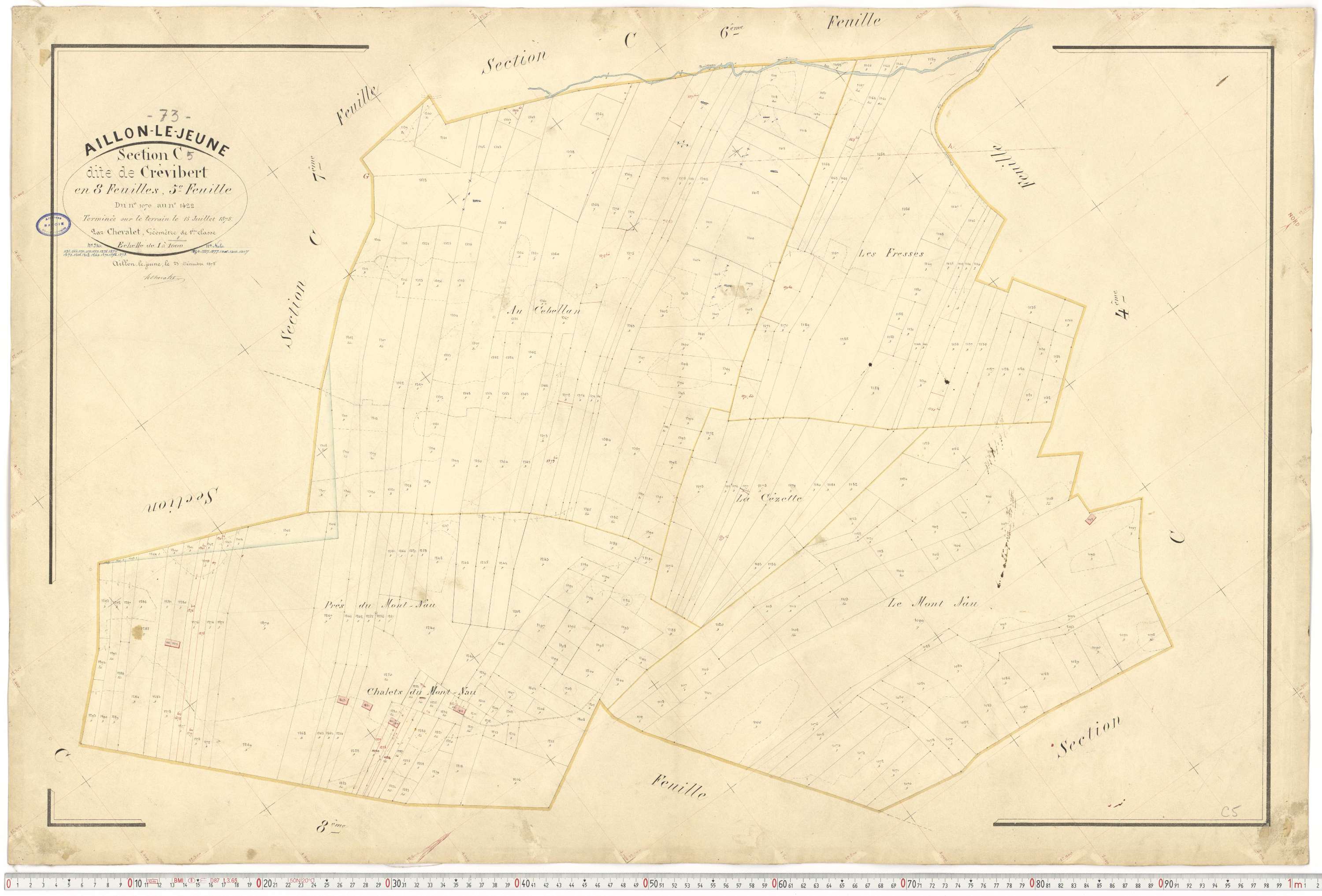 Aillon-le-Jeune - Cadastre français (1878).