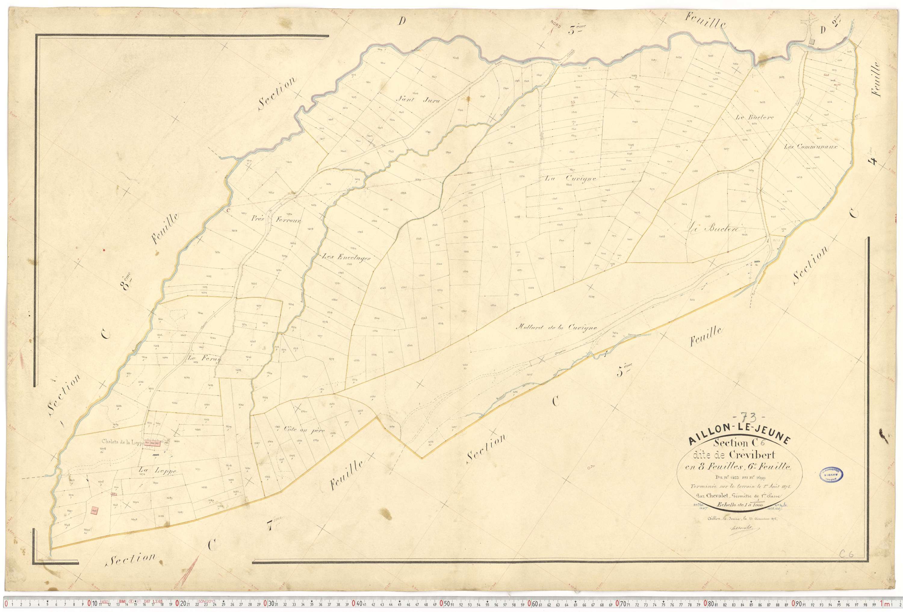 Aillon-le-Jeune - Cadastre français (1878).