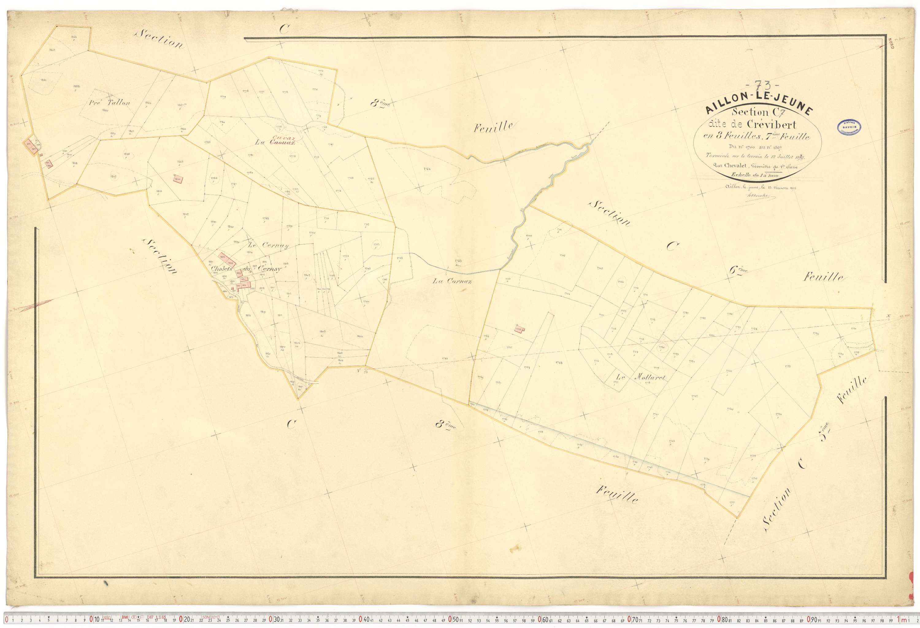Aillon-le-Jeune - Cadastre français (1878).