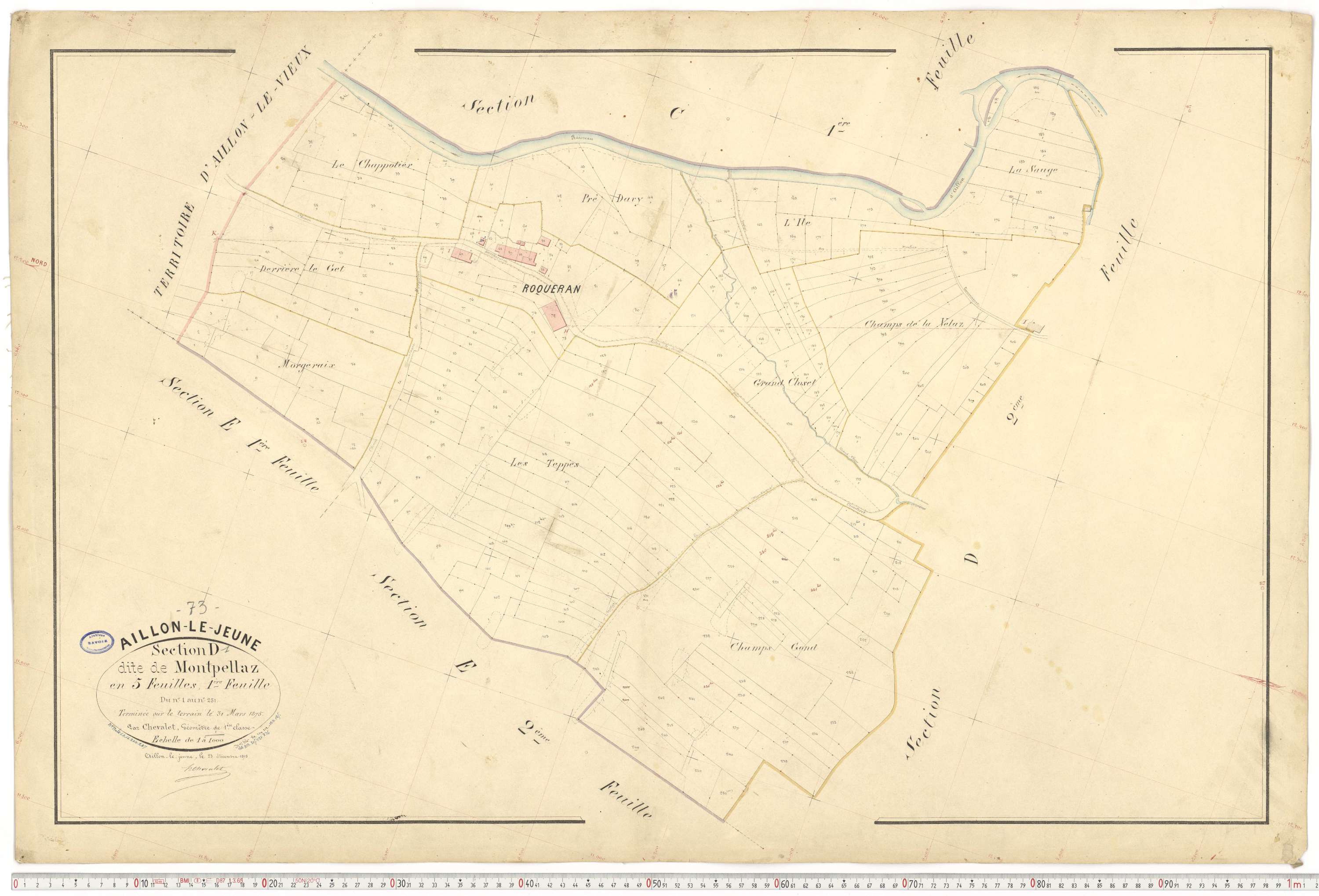 Aillon-le-Jeune - Cadastre français (1878).