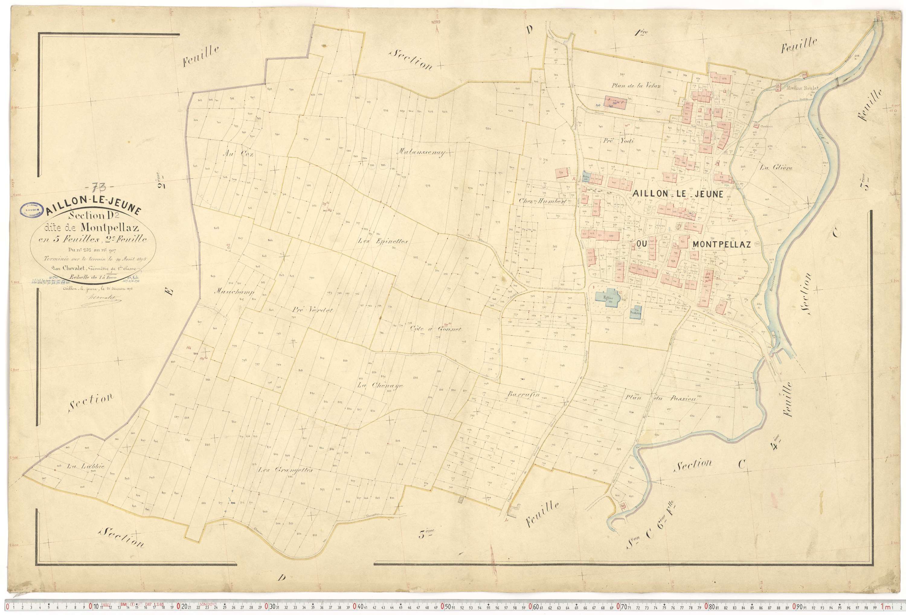 Aillon-le-Jeune - Cadastre français (1878).