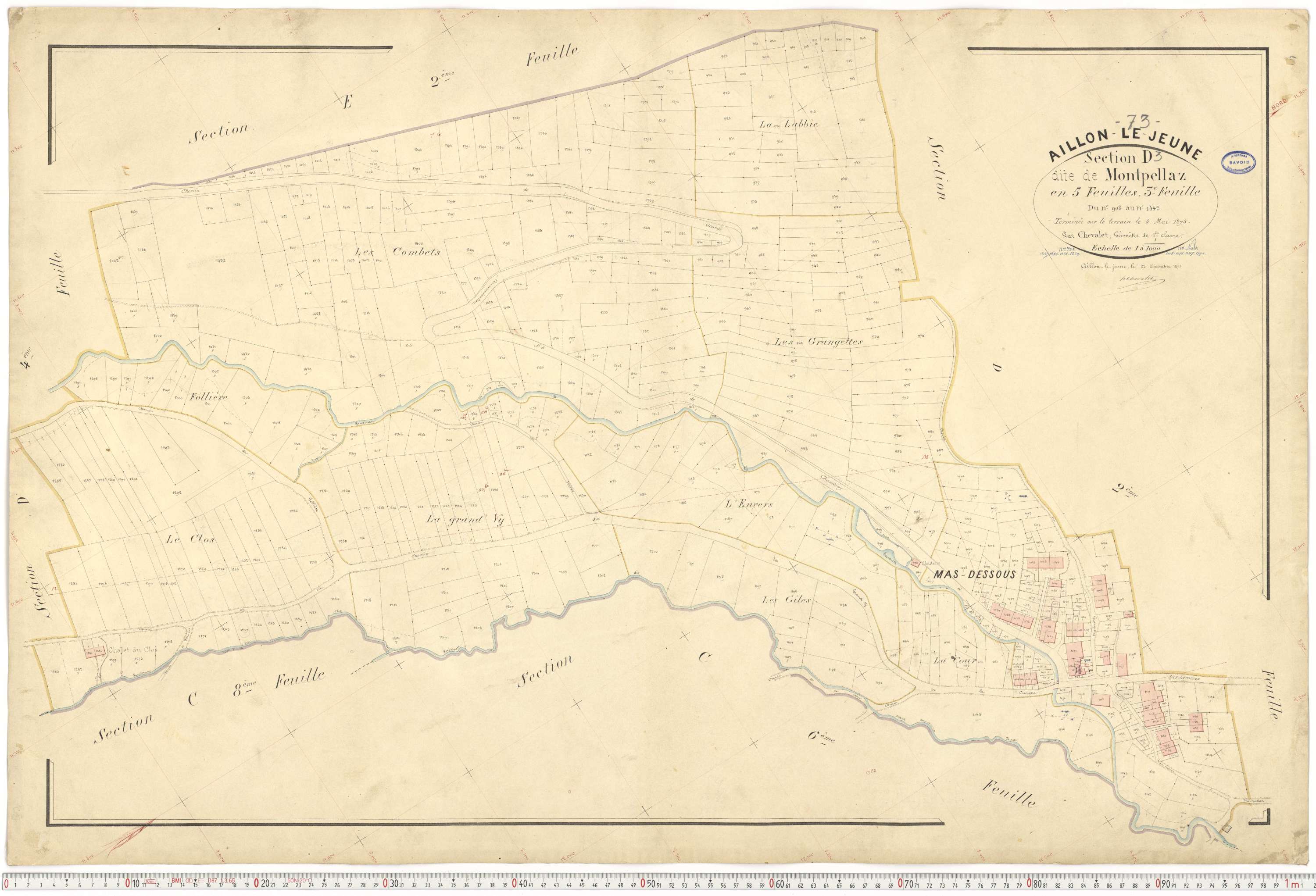Aillon-le-Jeune - Cadastre français (1878).