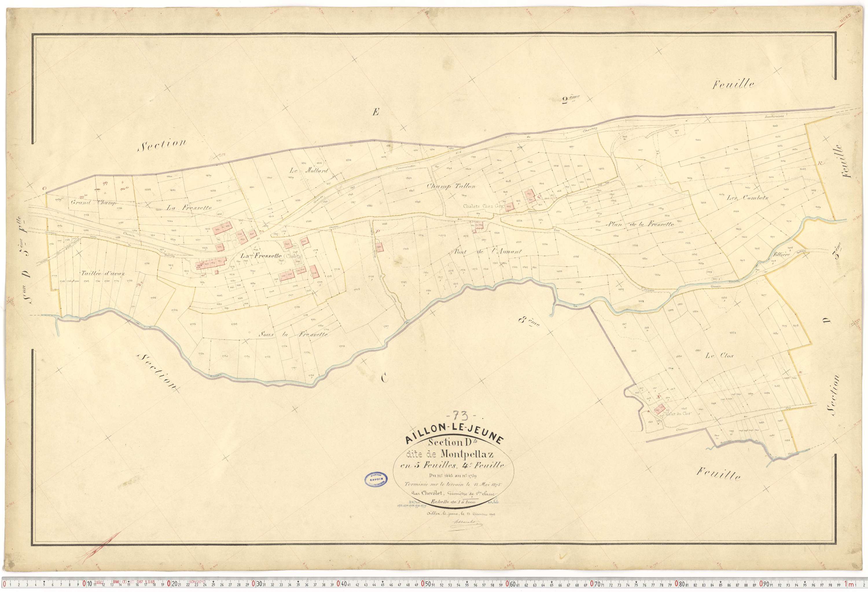 Aillon-le-Jeune - Cadastre français (1878).