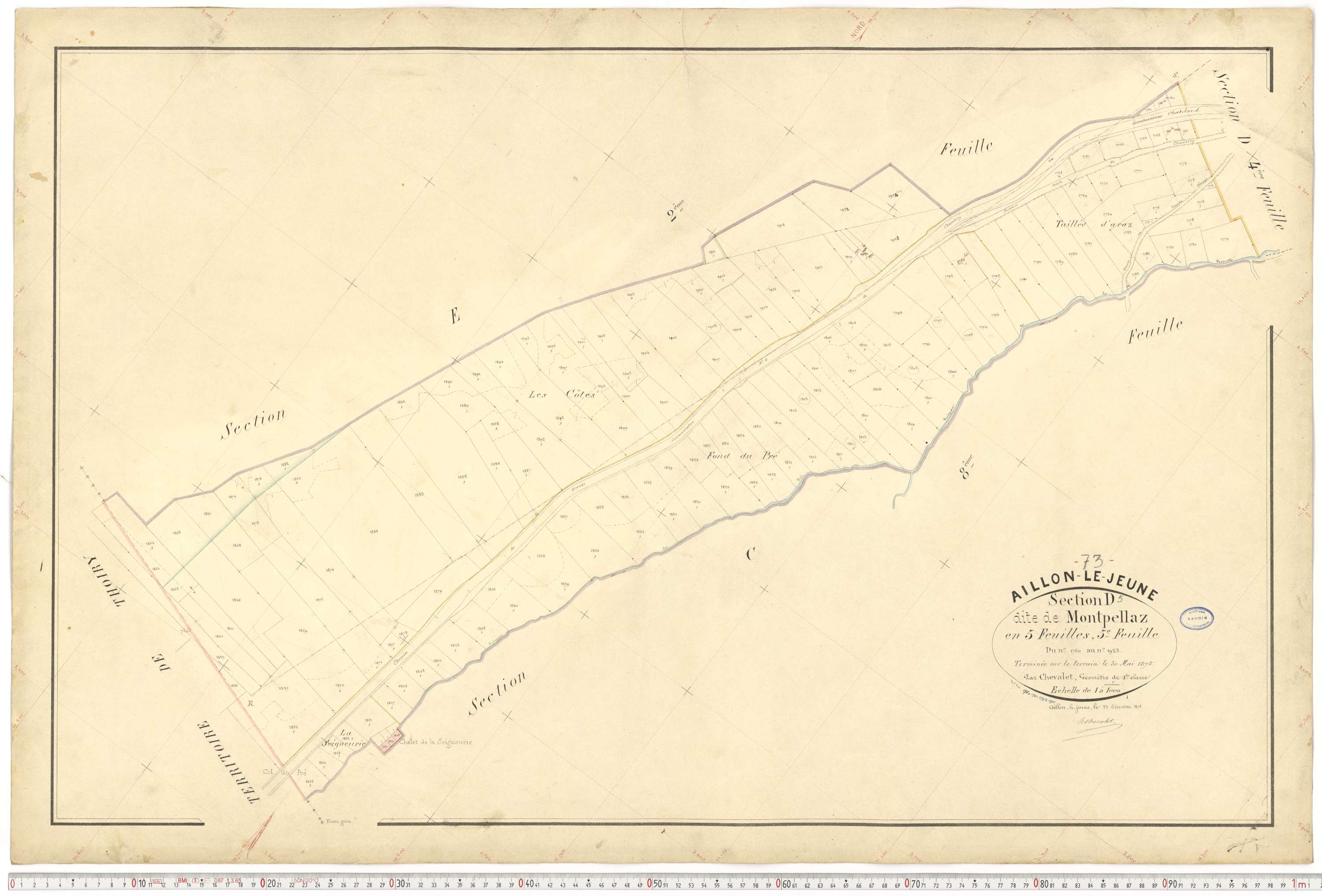 Aillon-le-Jeune - Cadastre français (1878).