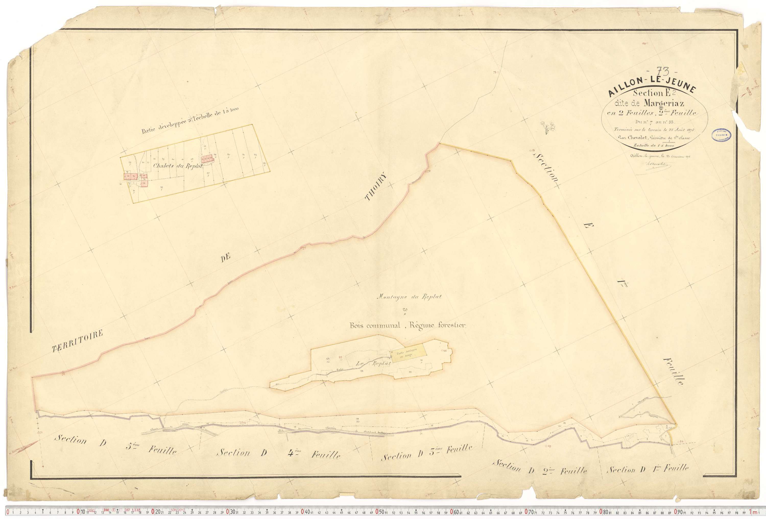 Aillon-le-Jeune - Cadastre français (1878).