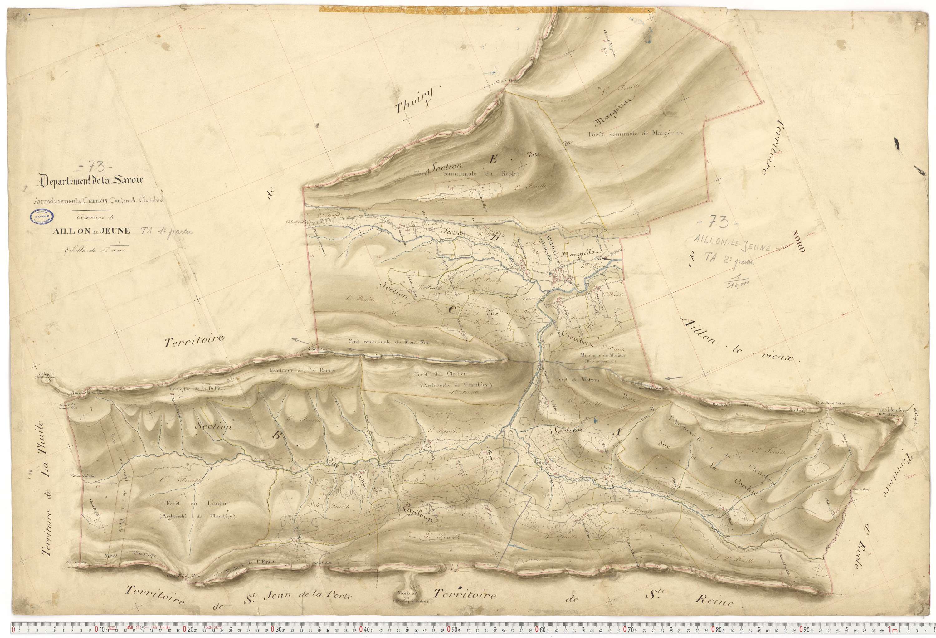 Aillon-le-Jeune - Cadastre français (1878).