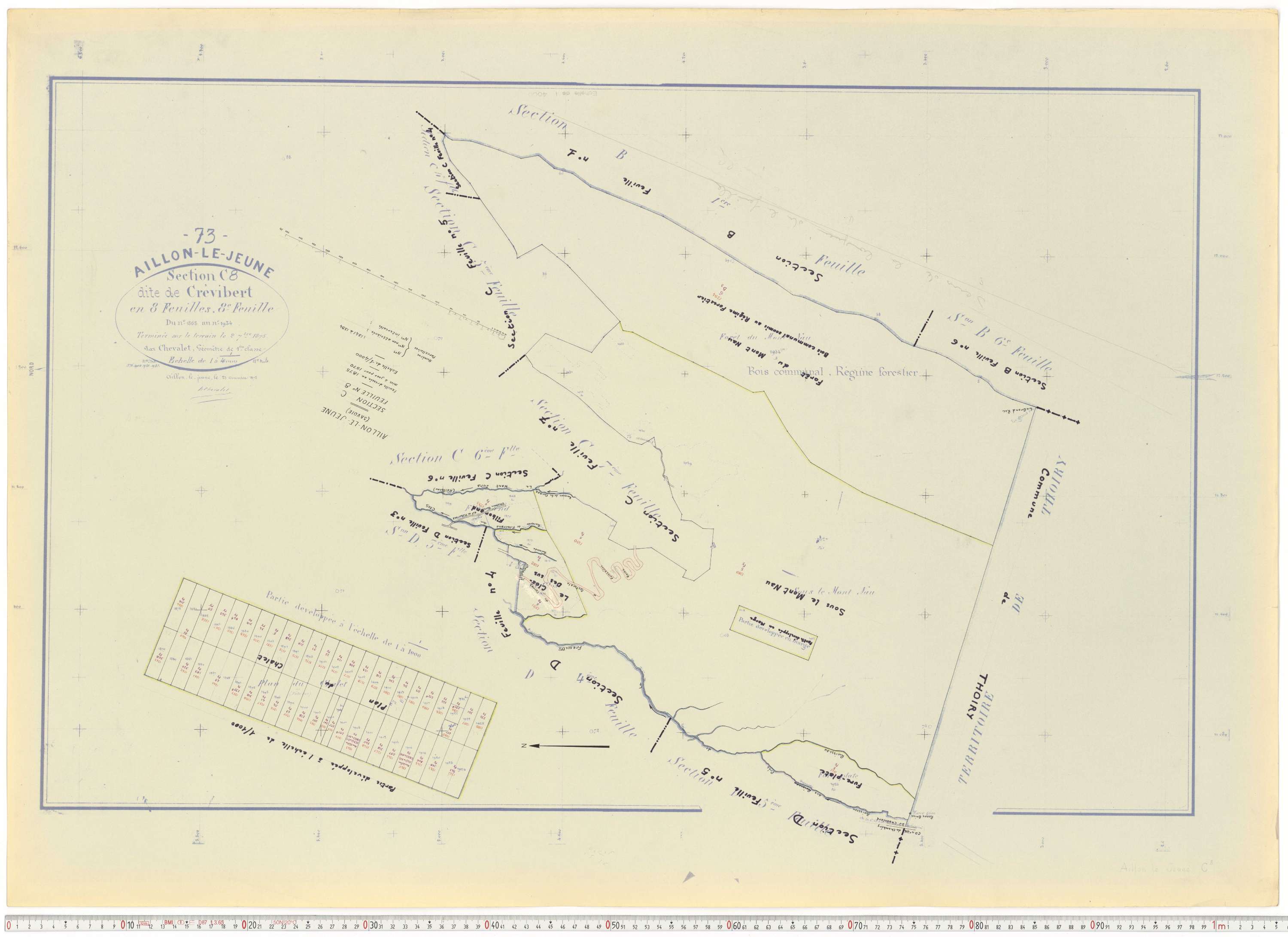 Aillon-le-Jeune - Cadastre rénové version de travail (1970).
