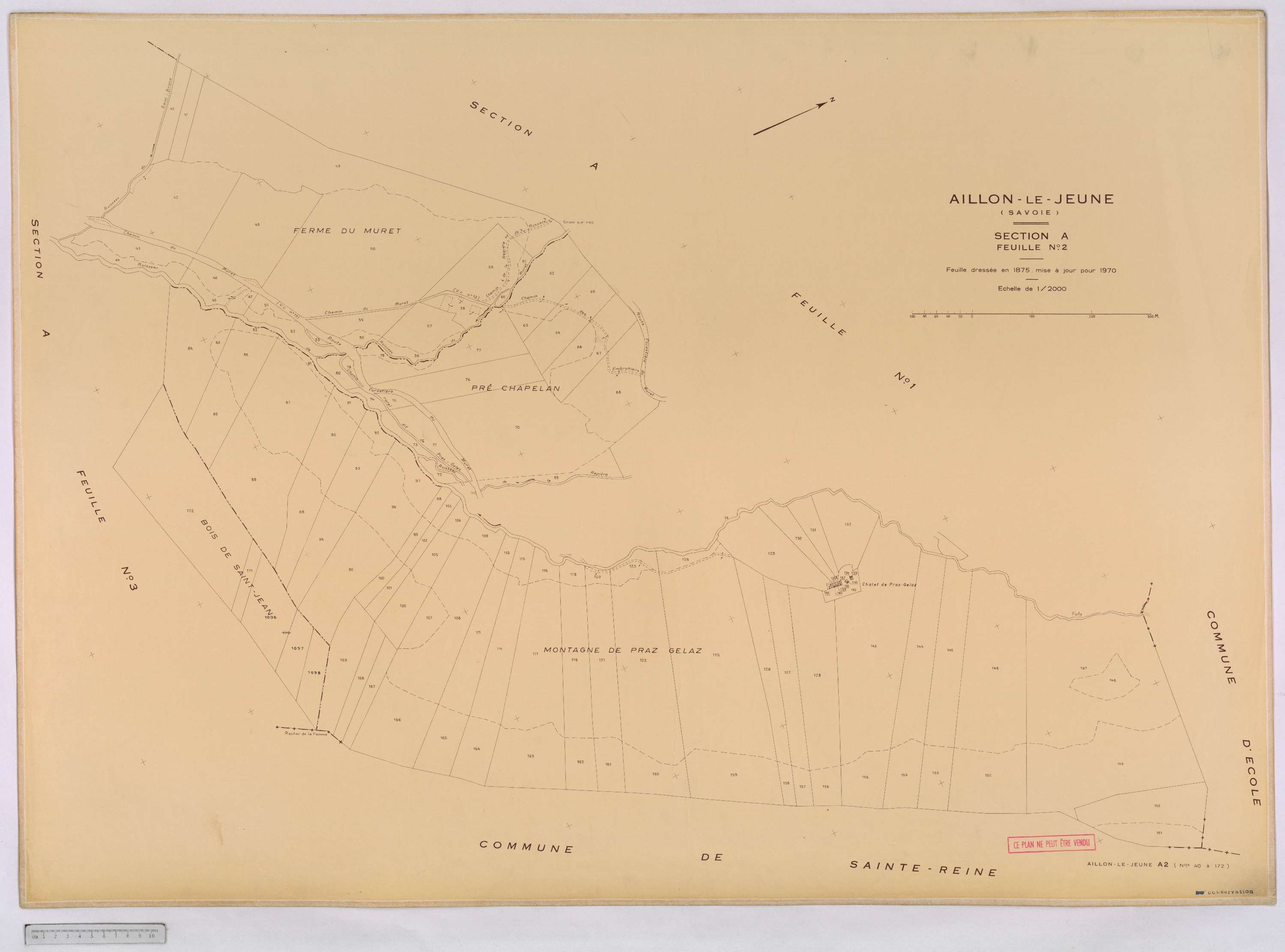 Aillon-le-Jeune - Cadastre rénové version définitive (1970).