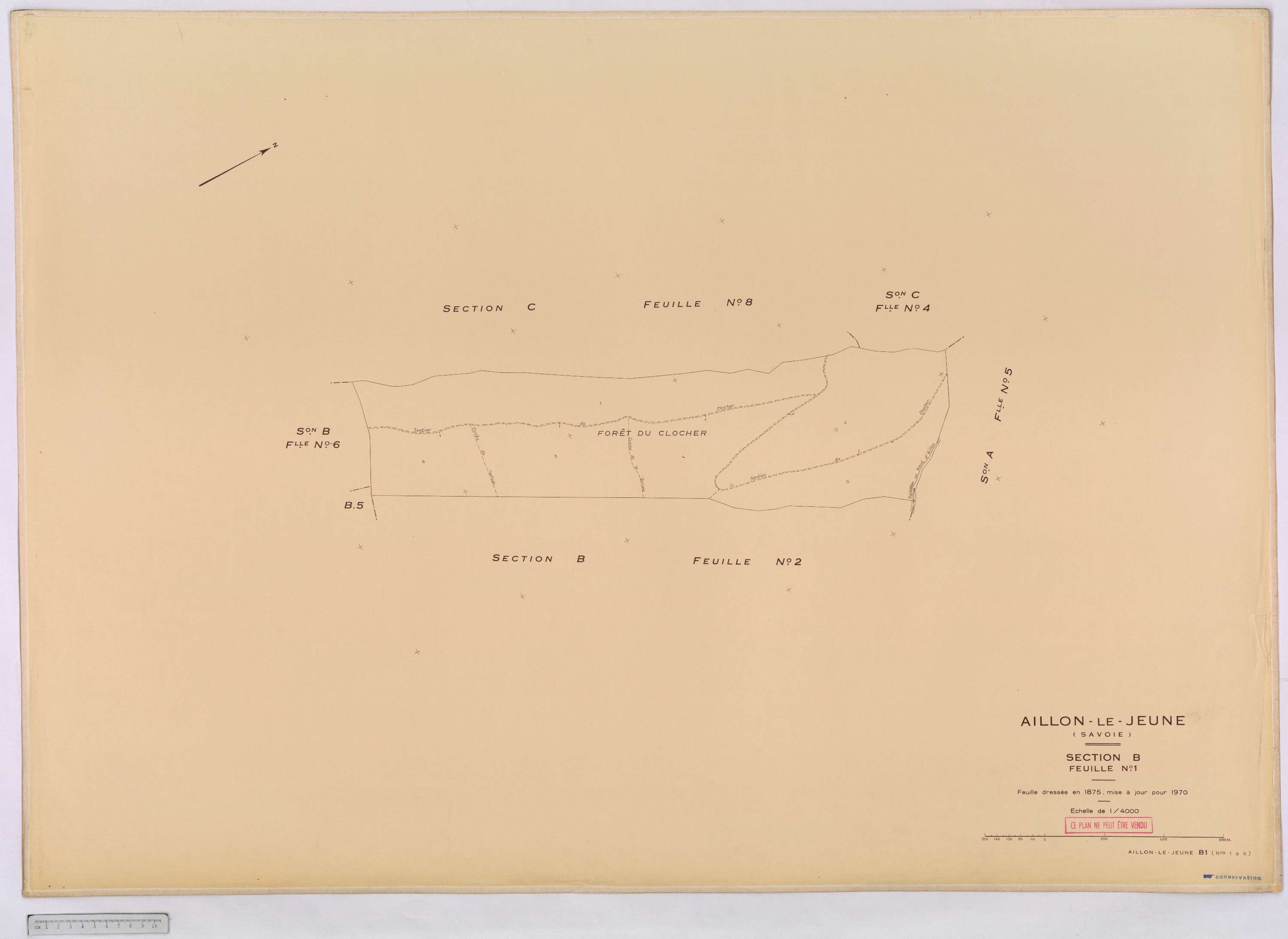 Aillon-le-Jeune - Cadastre rénové version définitive (1970).