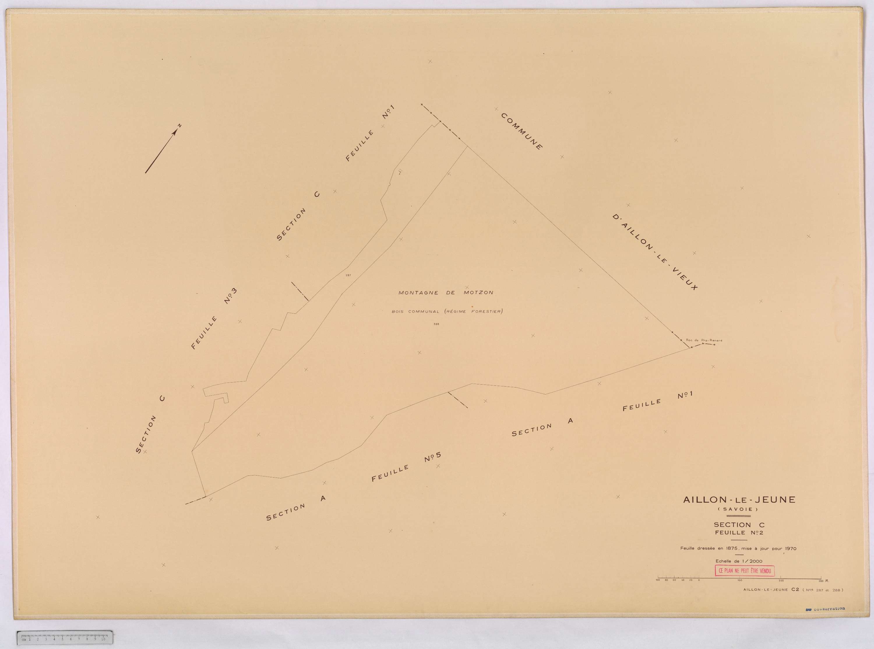 Aillon-le-Jeune - Cadastre rénové version définitive (1970).