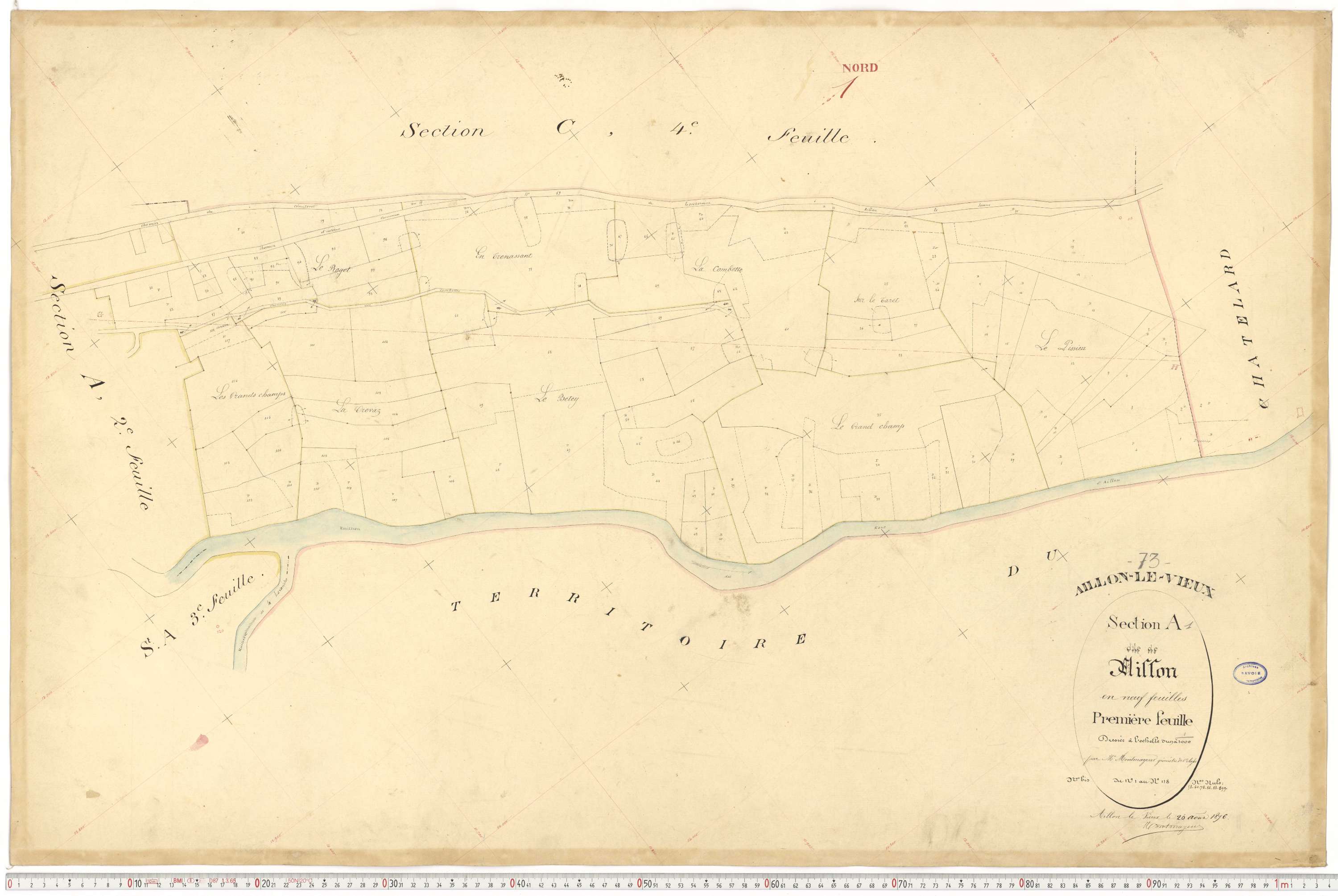 Aillon-le-Vieux - Cadastre français (1897).