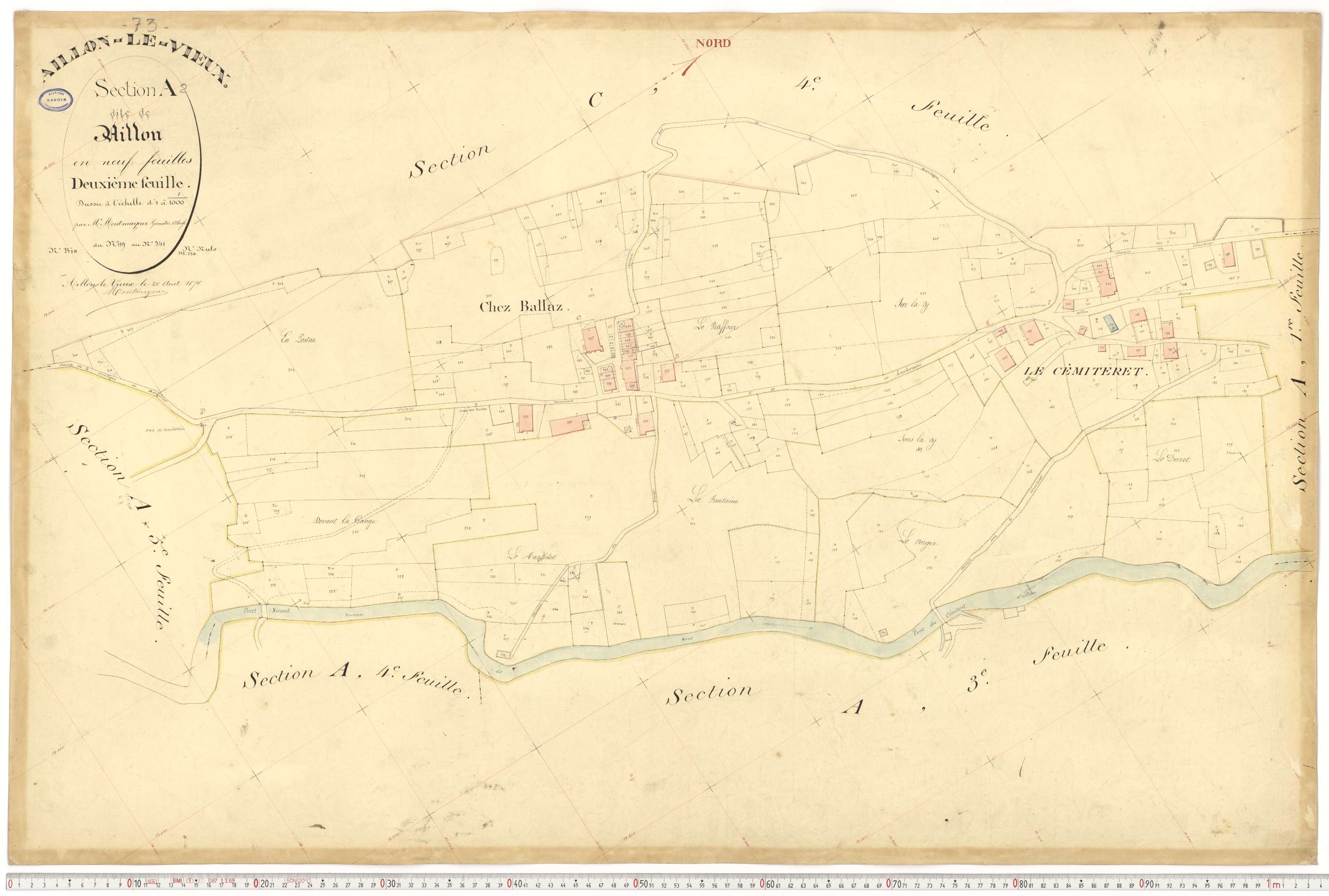 Aillon-le-Vieux - Cadastre français (1897).