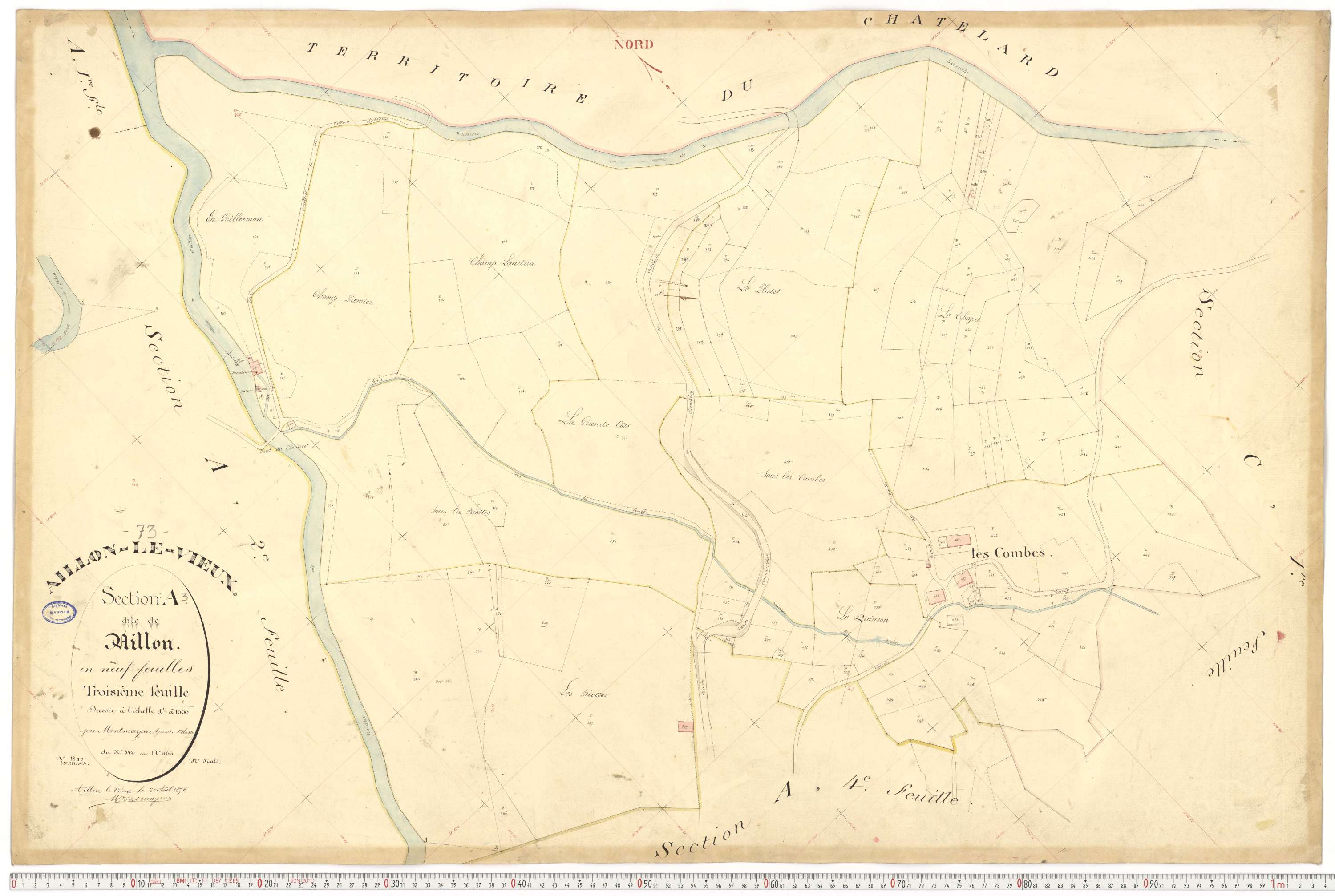 Aillon-le-Vieux - Cadastre français (1897).