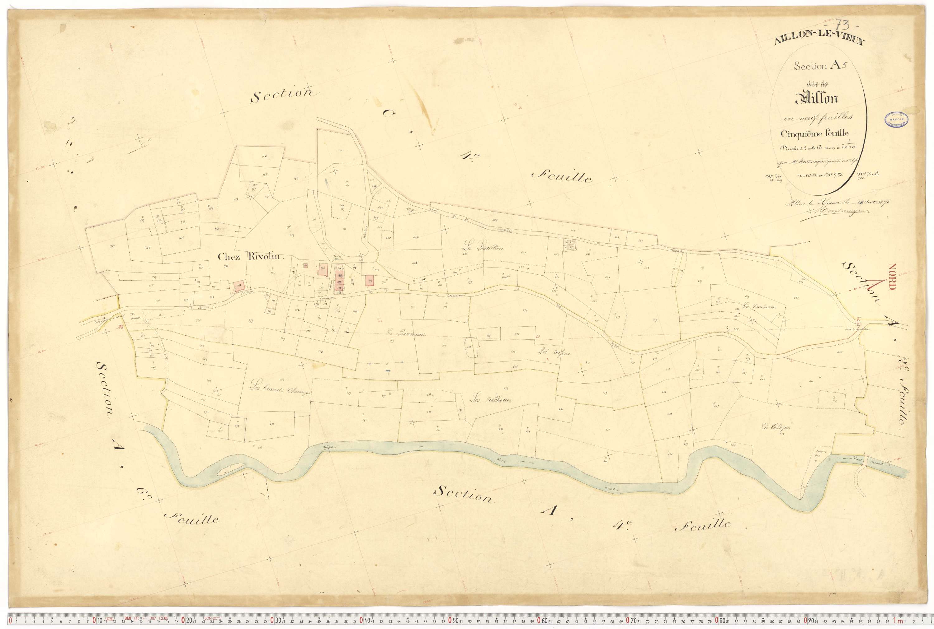 Aillon-le-Vieux - Cadastre français (1897).