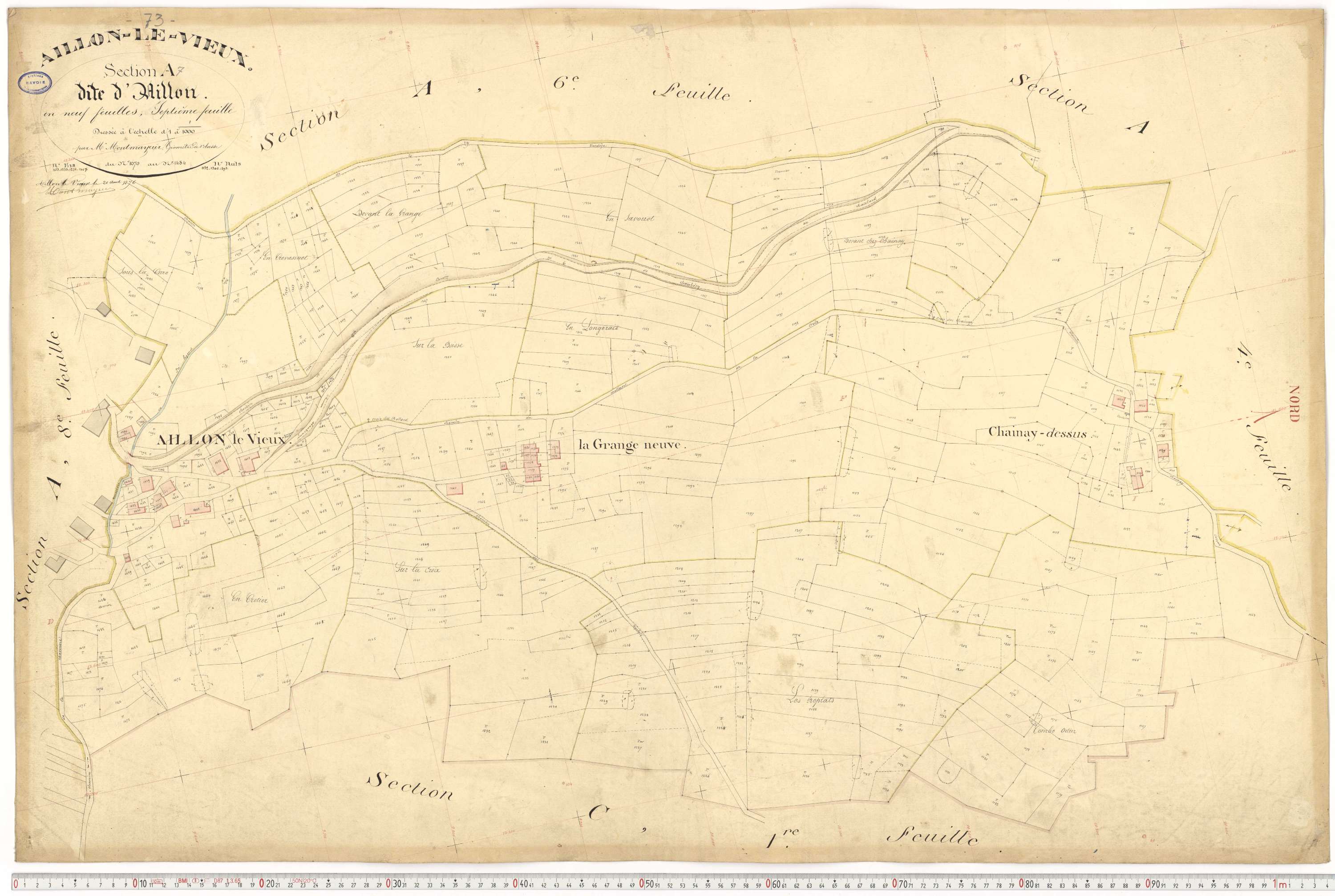 Aillon-le-Vieux - Cadastre français (1897).