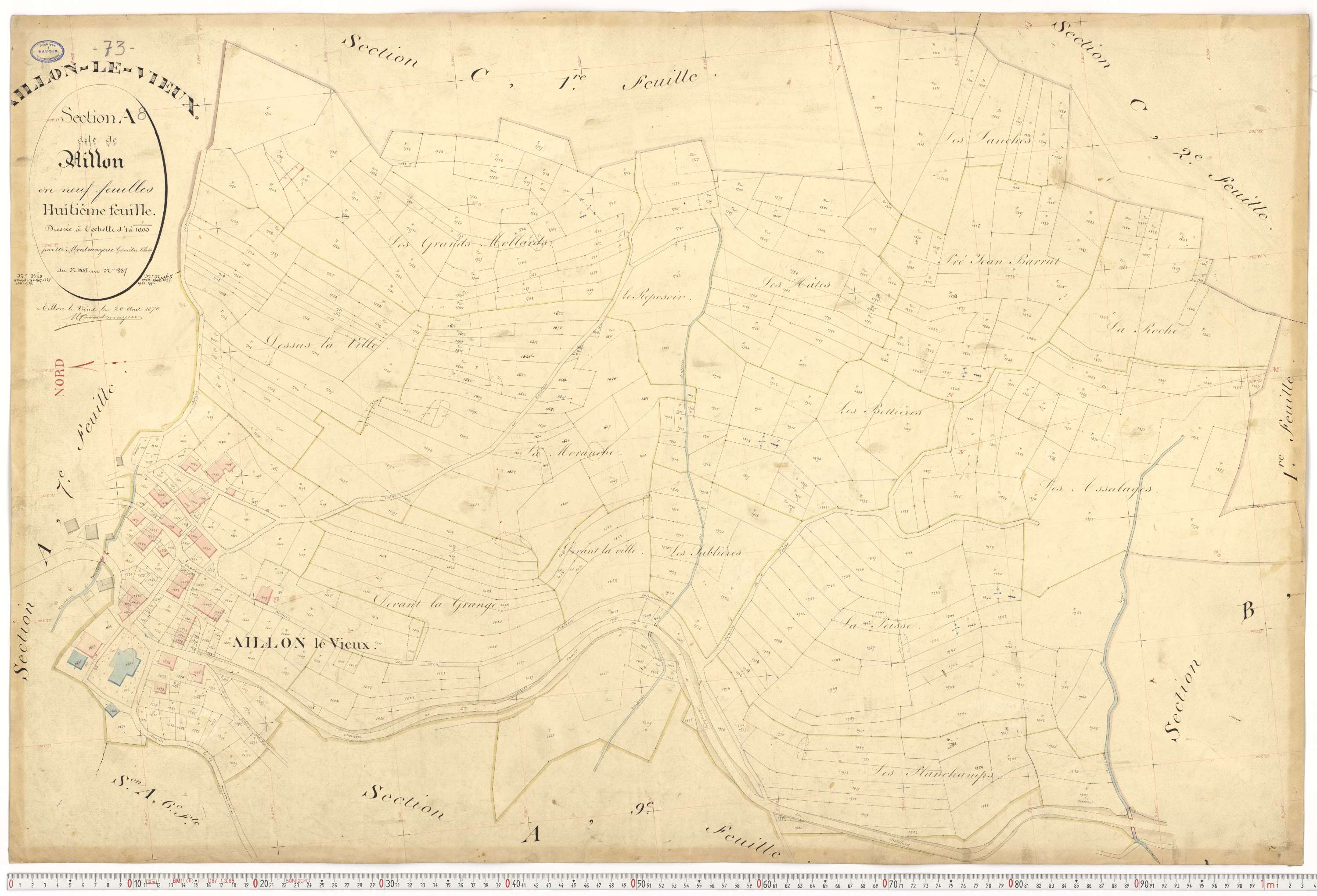 Aillon-le-Vieux - Cadastre français (1897).