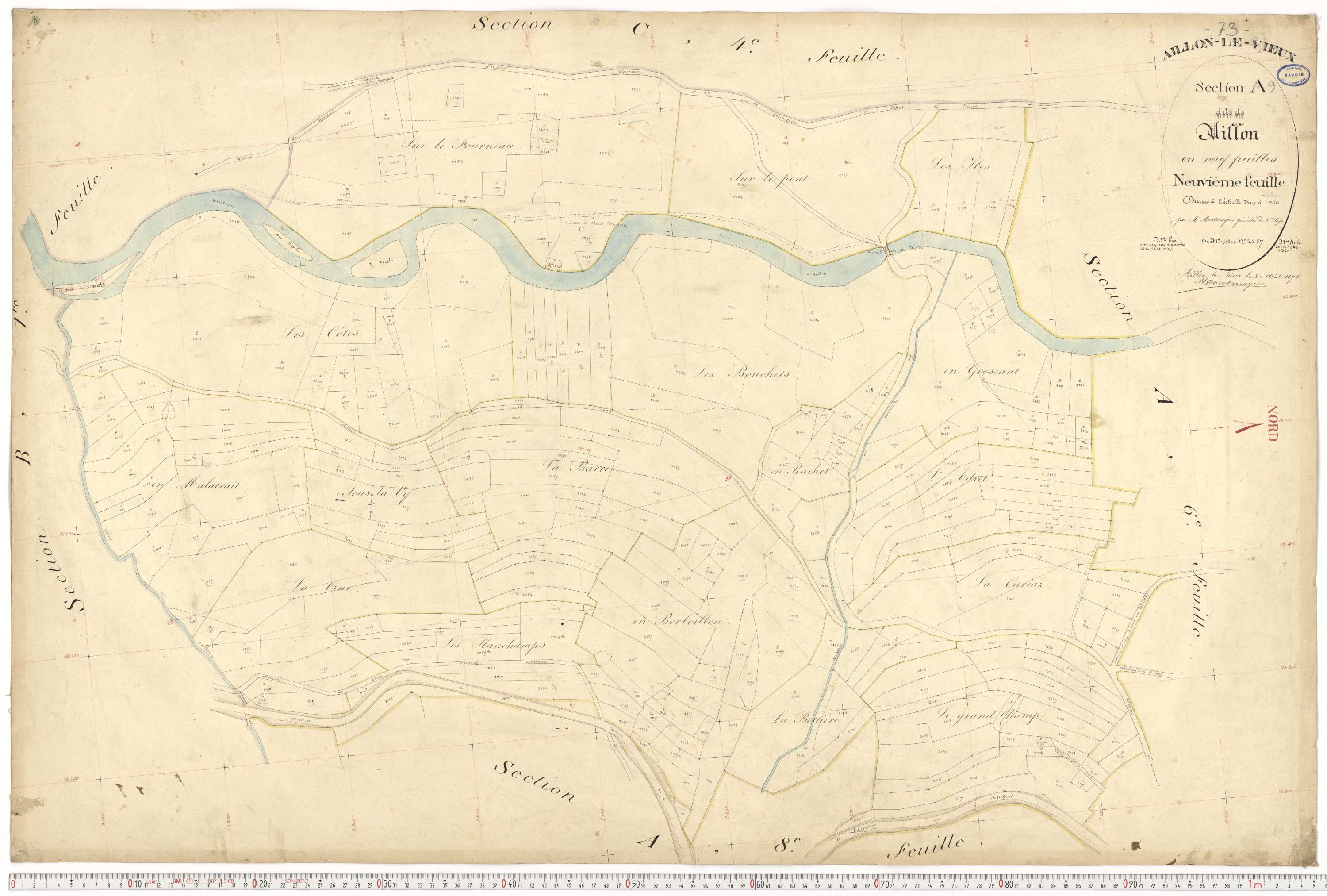 Aillon-le-Vieux - Cadastre français (1897).