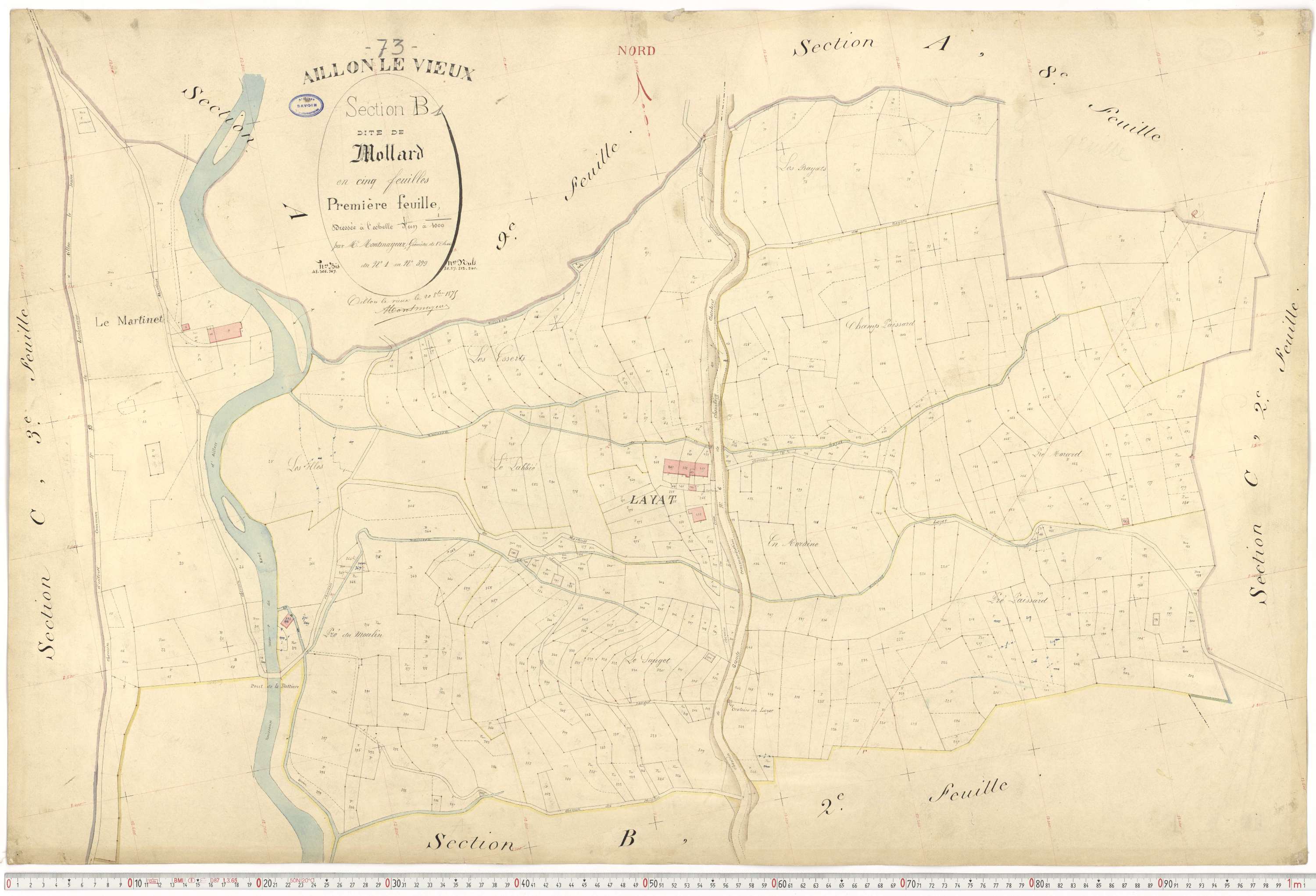 Aillon-le-Vieux - Cadastre français (1897).