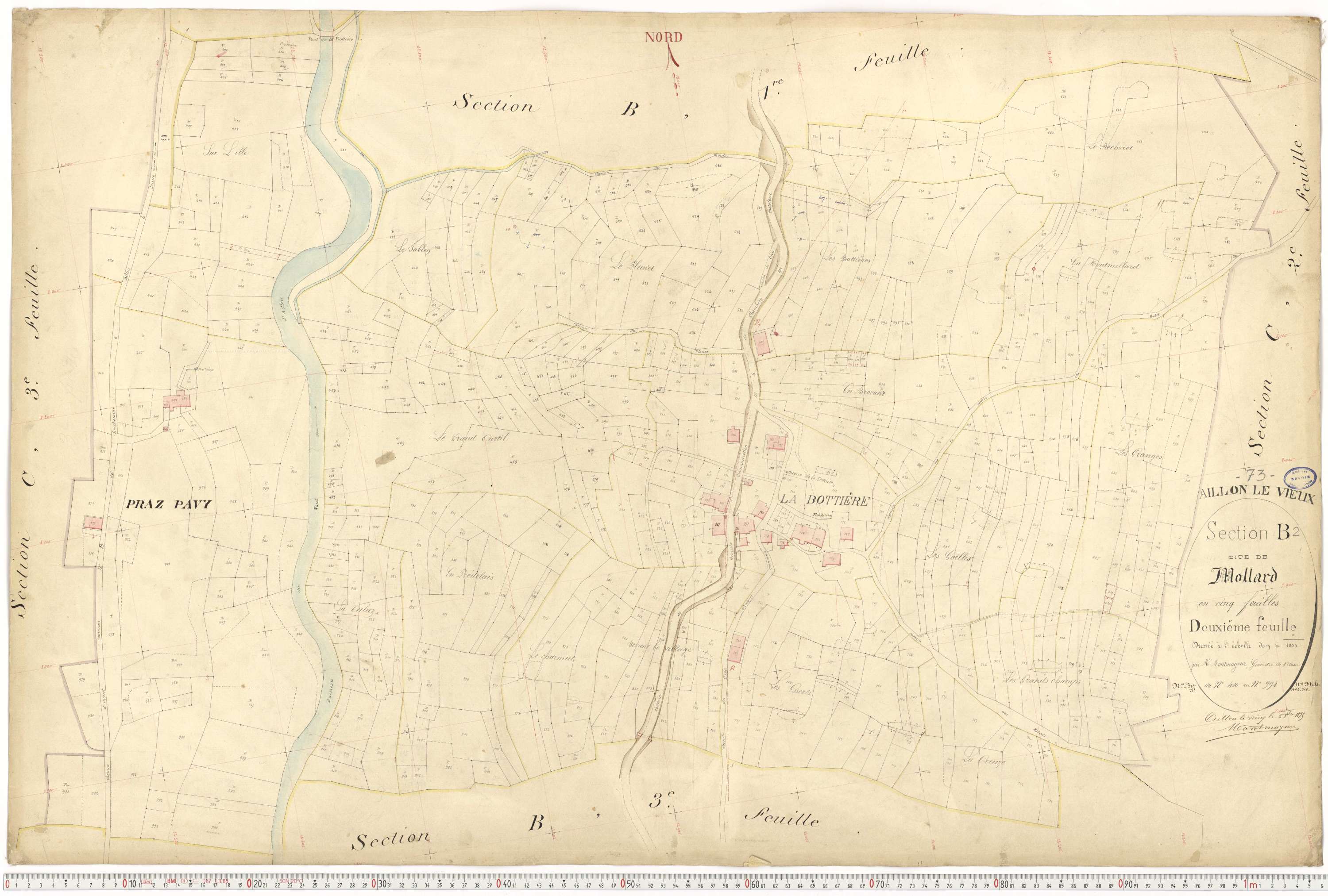 Aillon-le-Vieux - Cadastre français (1897).