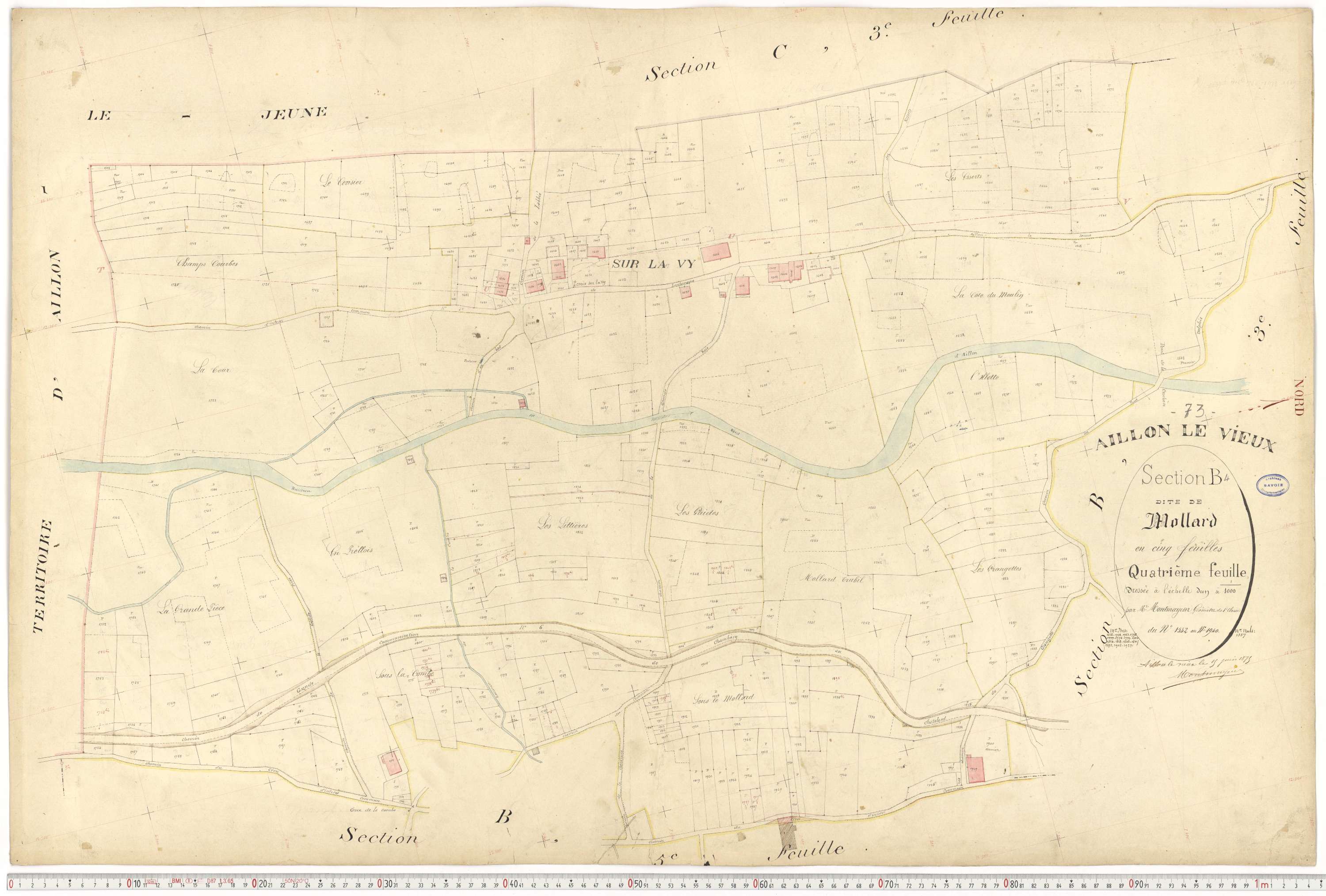 Aillon-le-Vieux - Cadastre français (1897).
