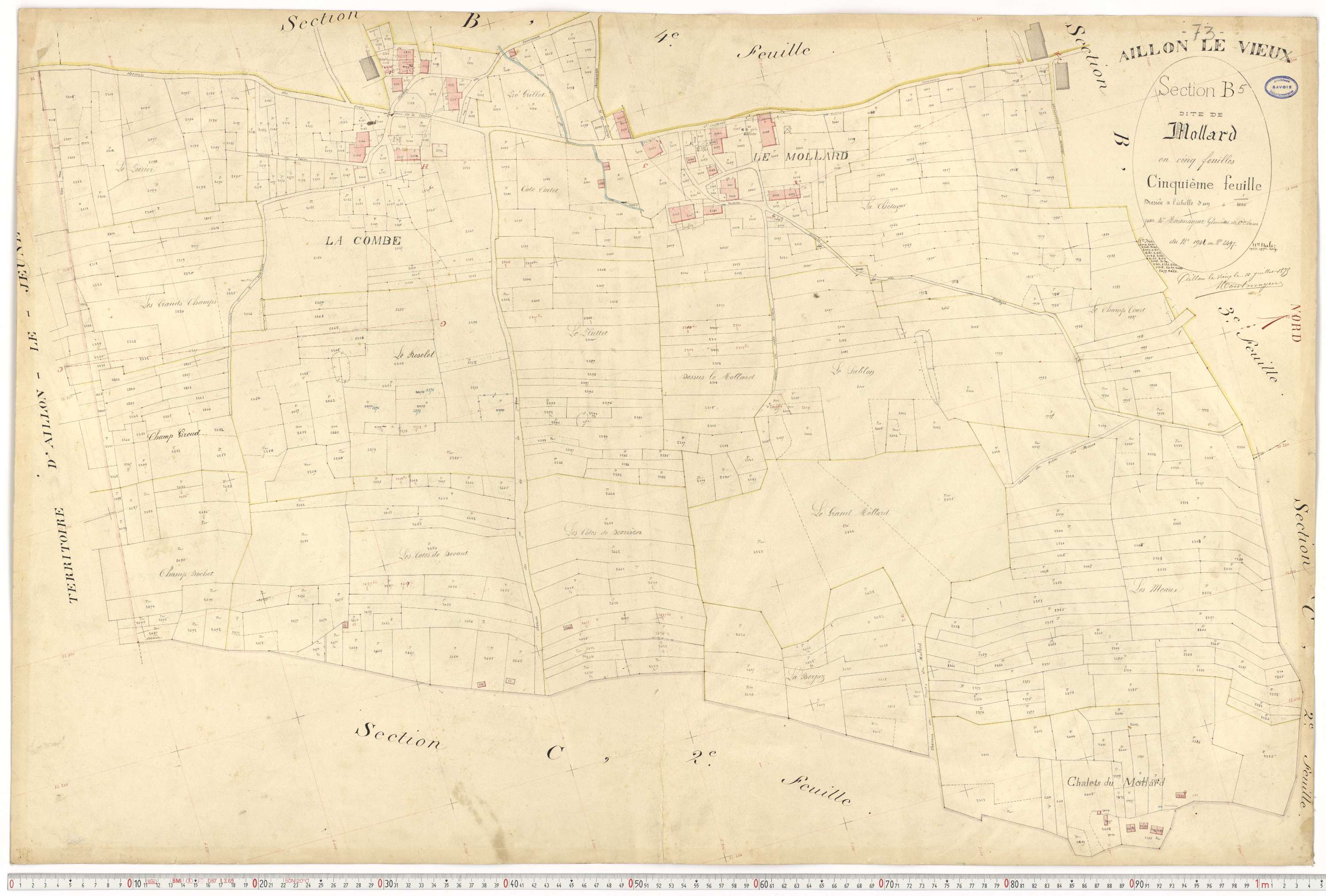 Aillon-le-Vieux - Cadastre français (1897).
