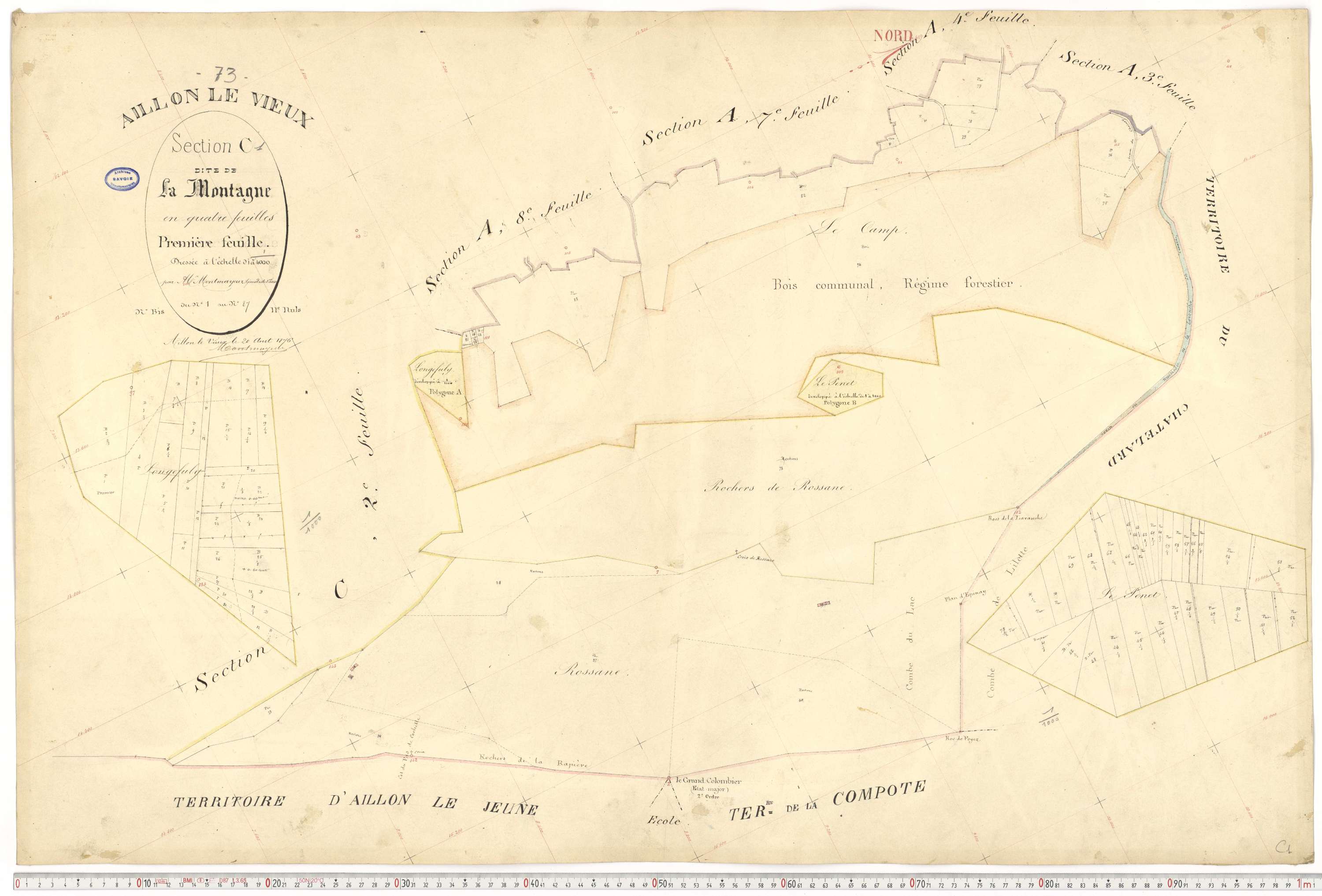 Aillon-le-Vieux - Cadastre français (1897).