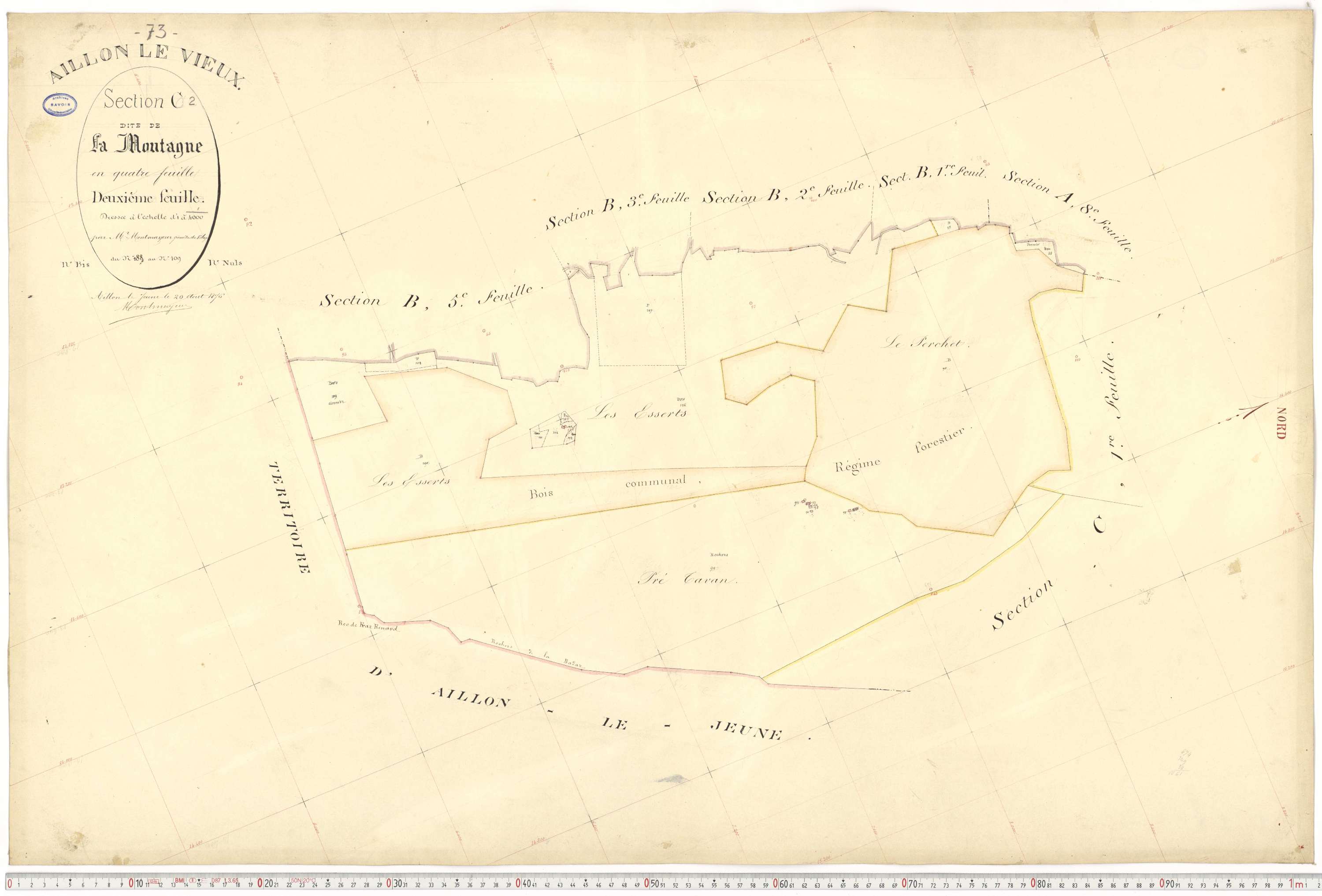 Aillon-le-Vieux - Cadastre français (1897).