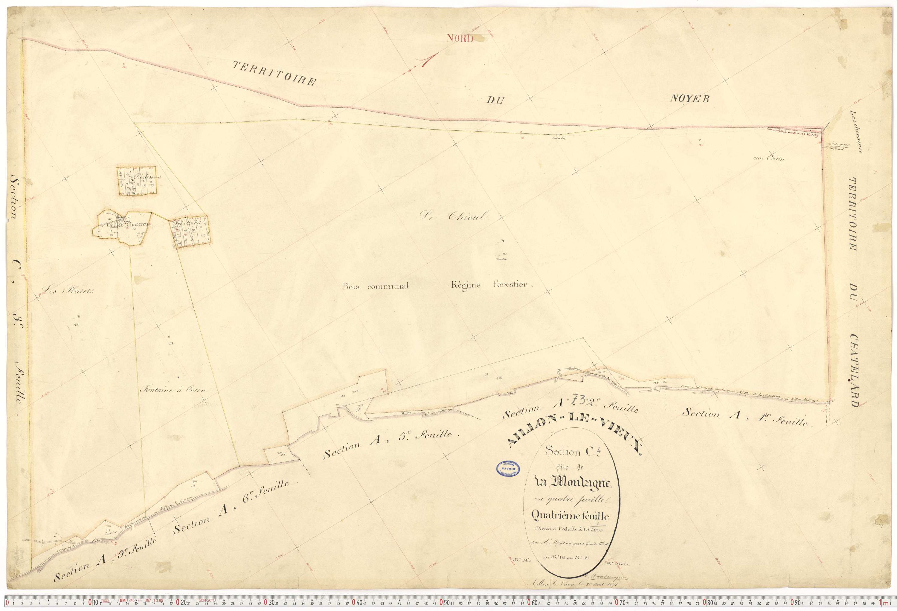 Aillon-le-Vieux - Cadastre français (1897).