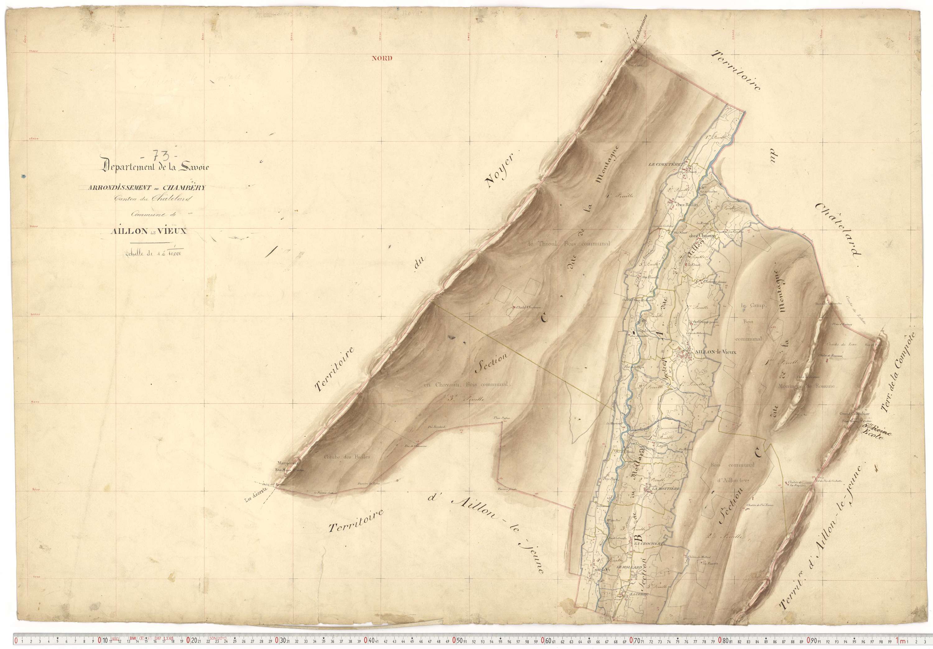 Aillon-le-Vieux - Cadastre français (1897).