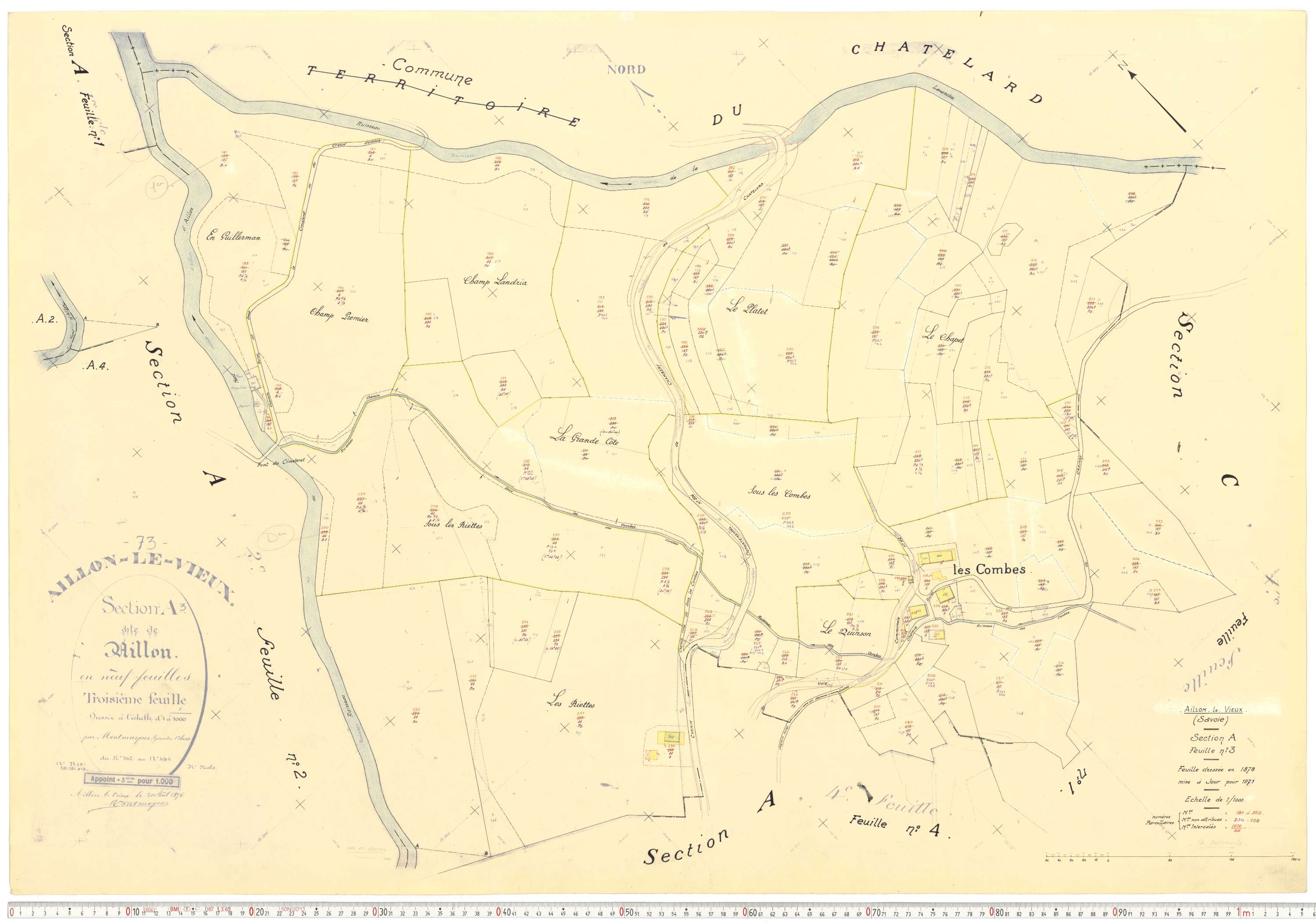 Aillon-le-Vieux - Cadastre rénové version de travail (1962).