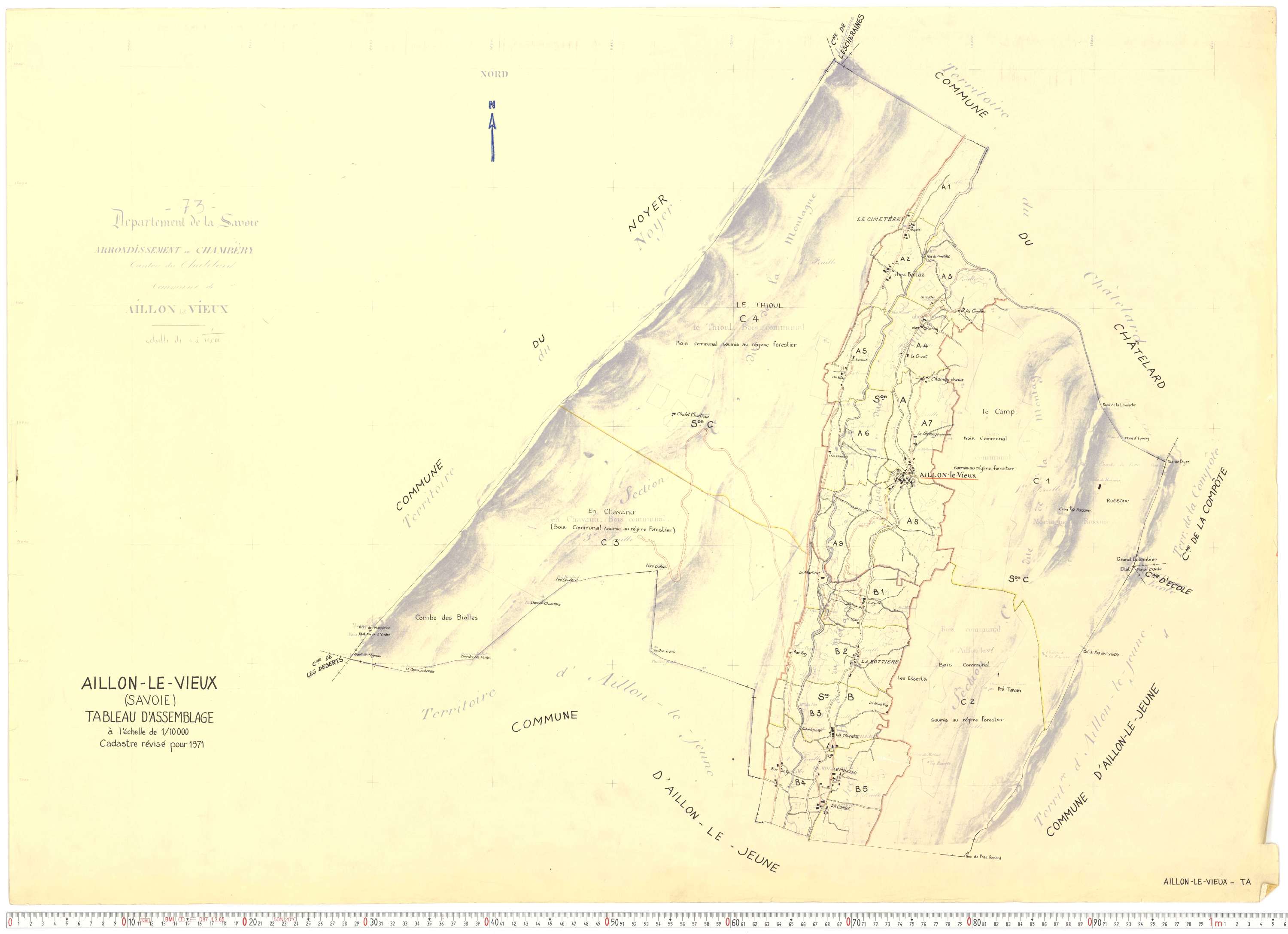 Aillon-le-Vieux - Cadastre rénové version de travail (1962).