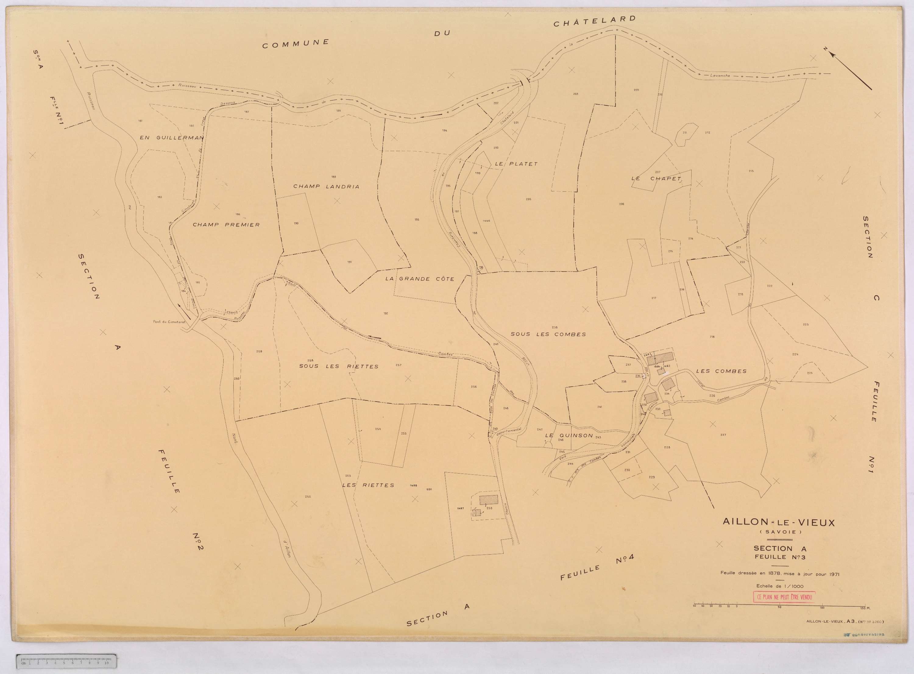 Aillon-le-Vieux - Cadastre rénové version définitive (1973).