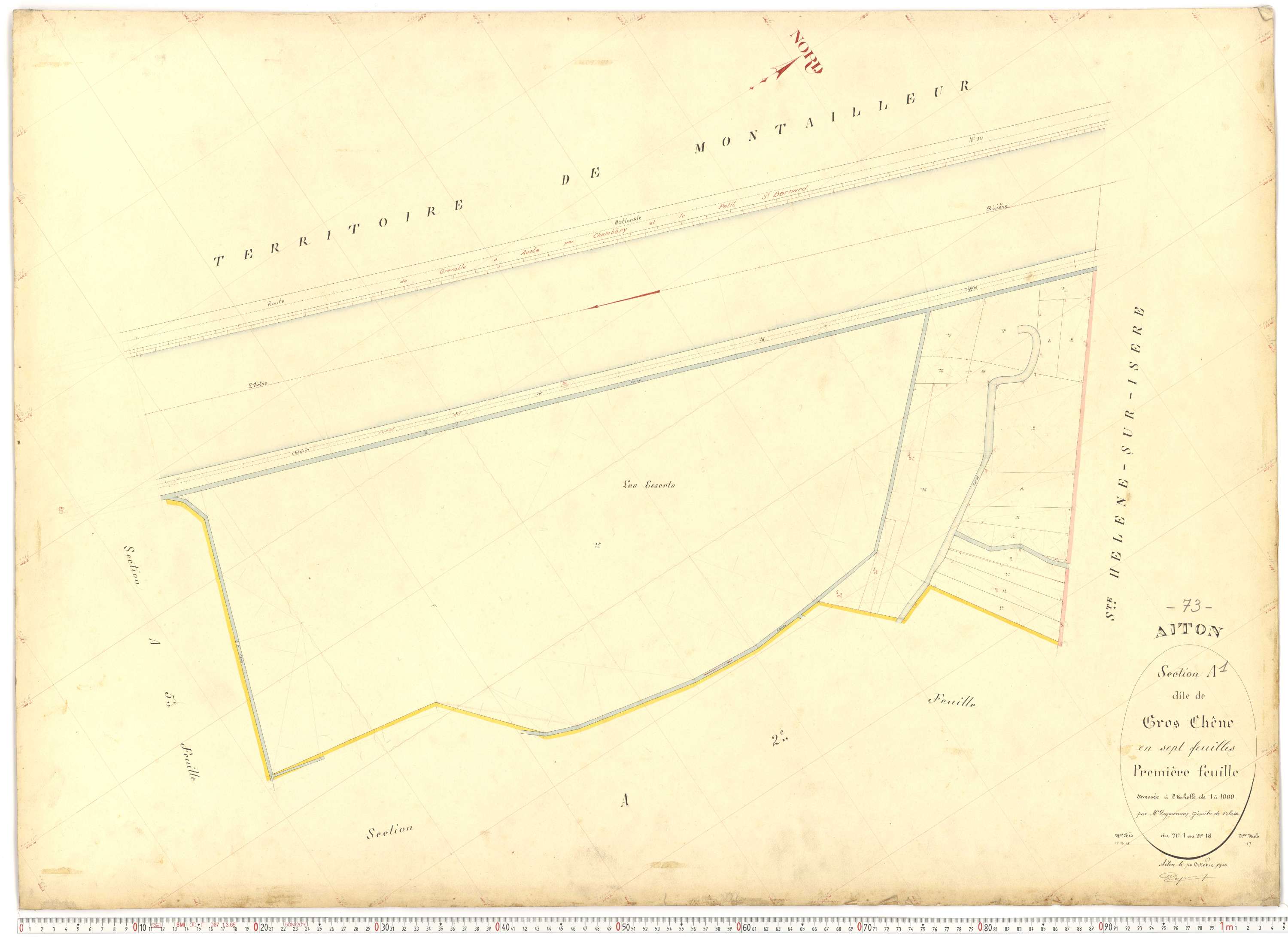 Aiton - Plans cadastraux du premier cadastre français.