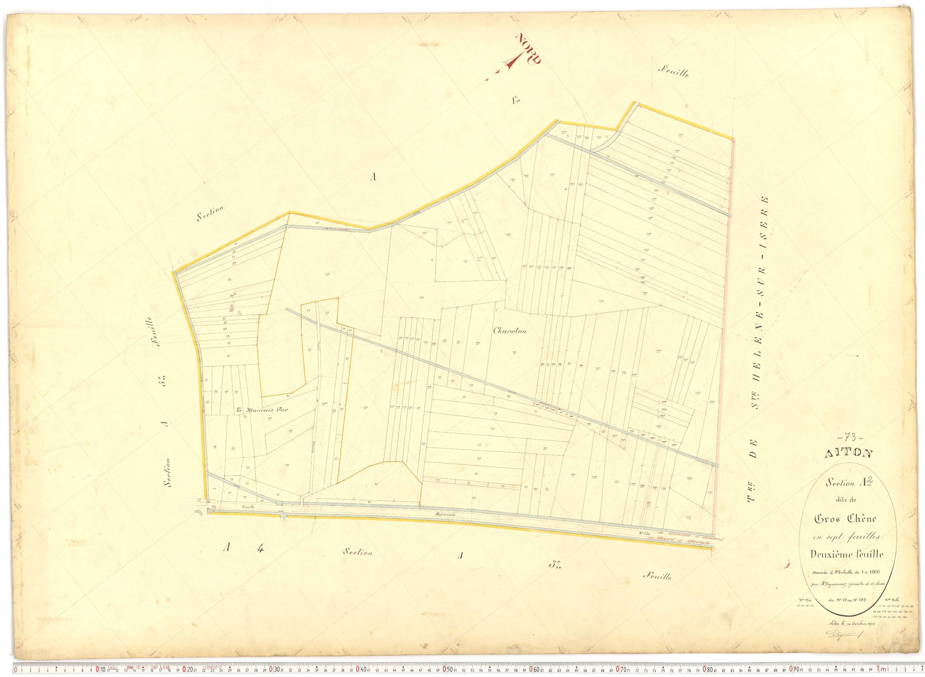 Aiton - Plans cadastraux du premier cadastre français.