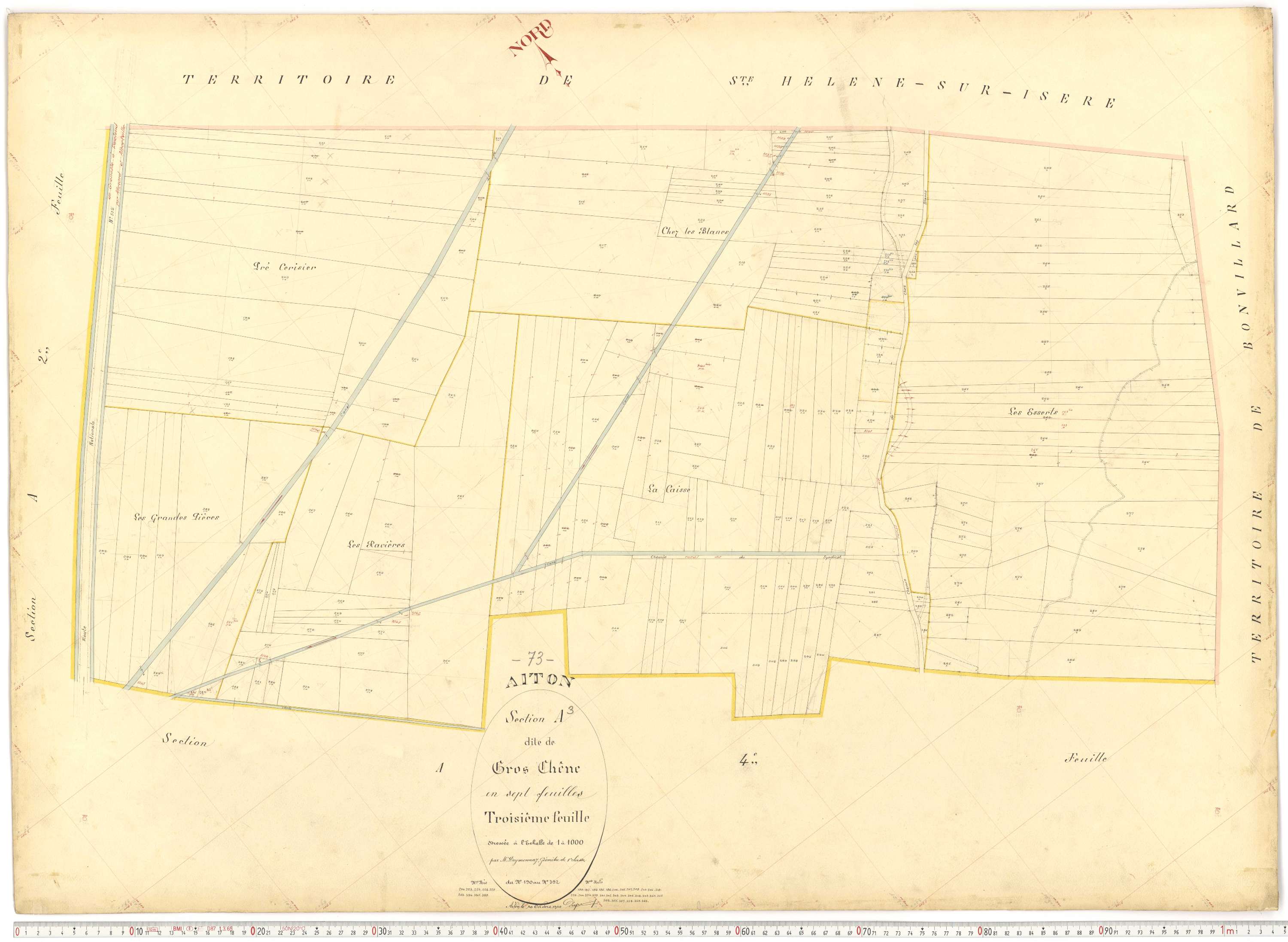 Aiton - Plans cadastraux du premier cadastre français.
