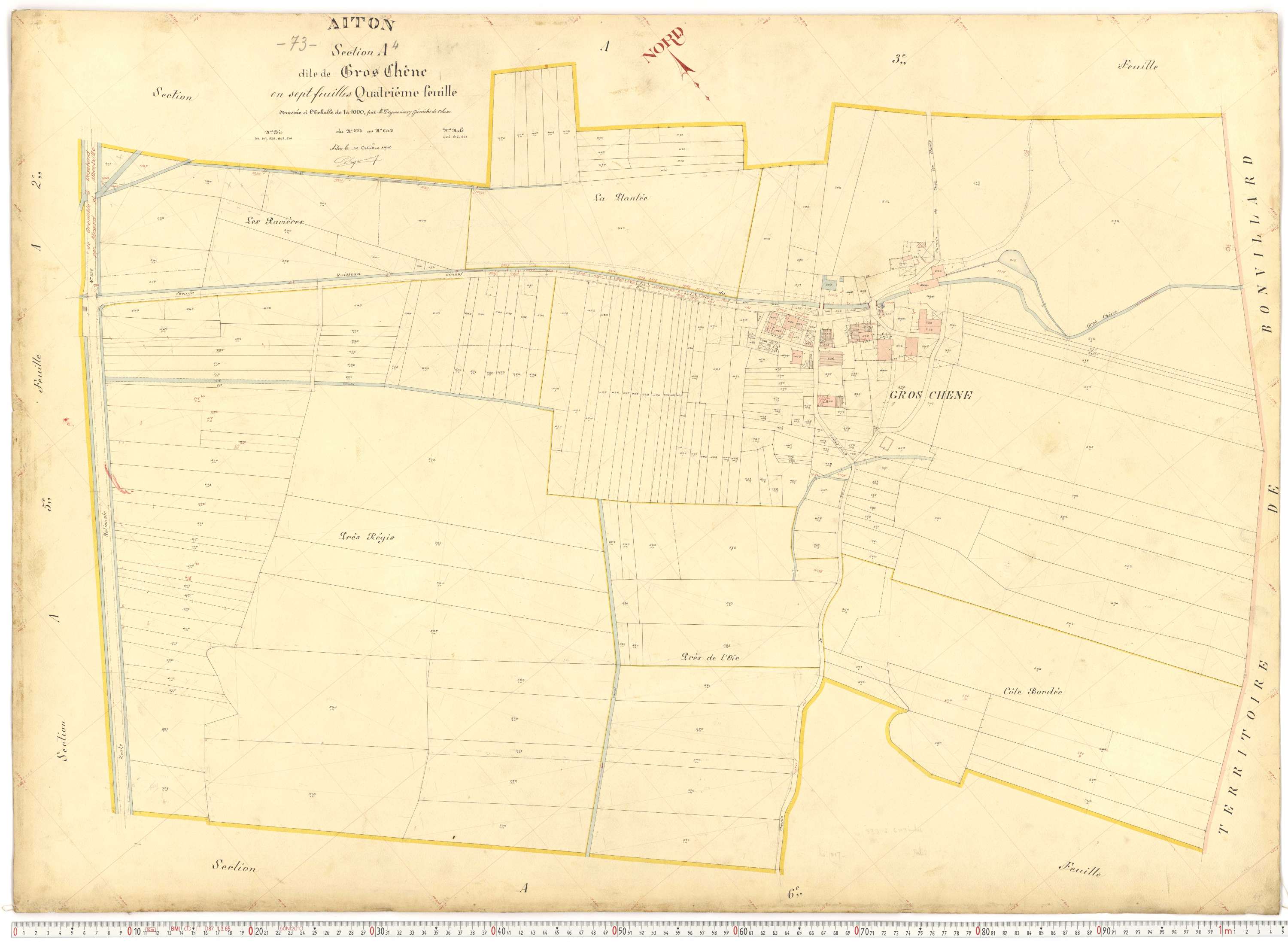 Aiton - Plans cadastraux du premier cadastre français.