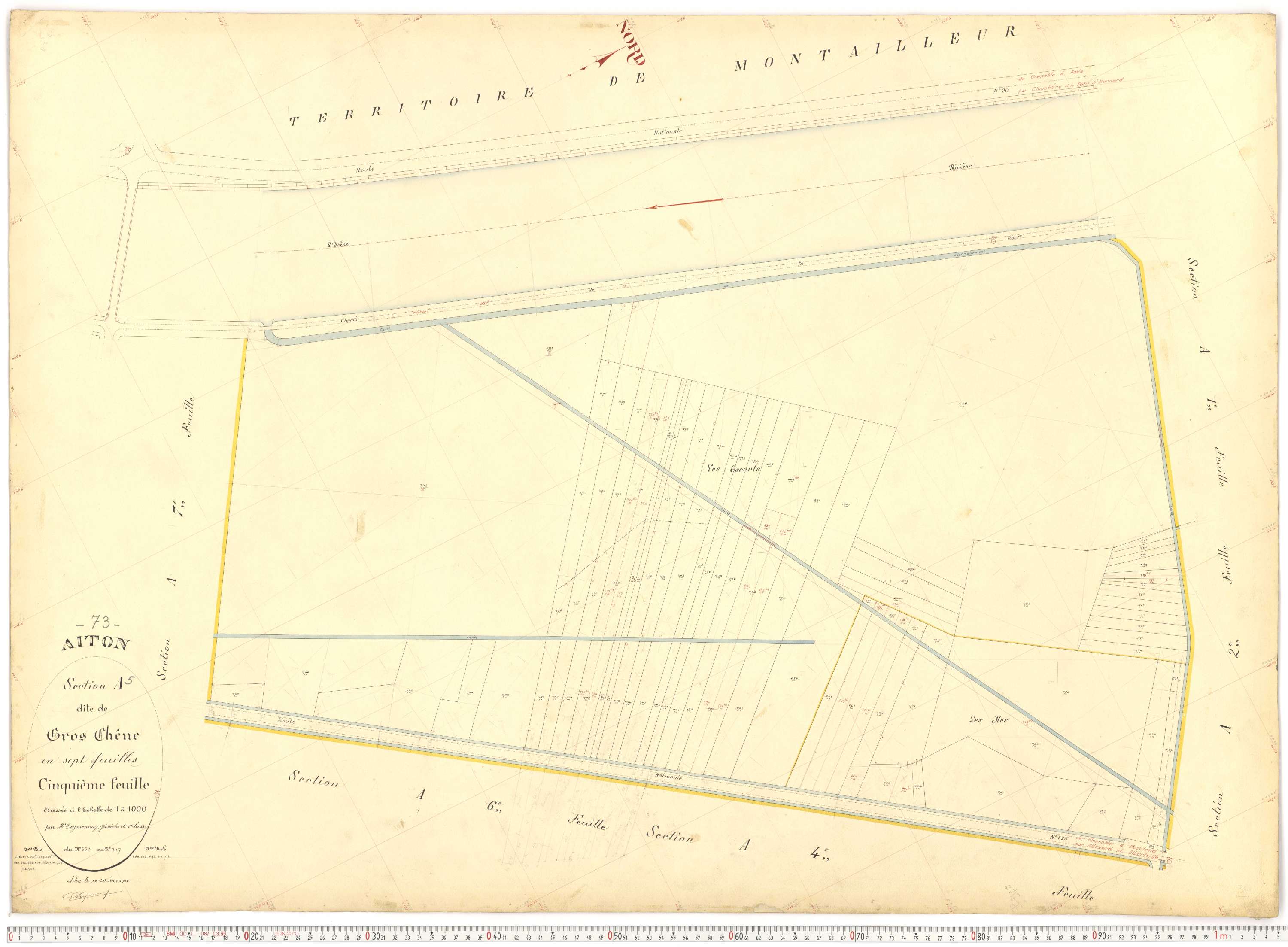Aiton - Plans cadastraux du premier cadastre français.