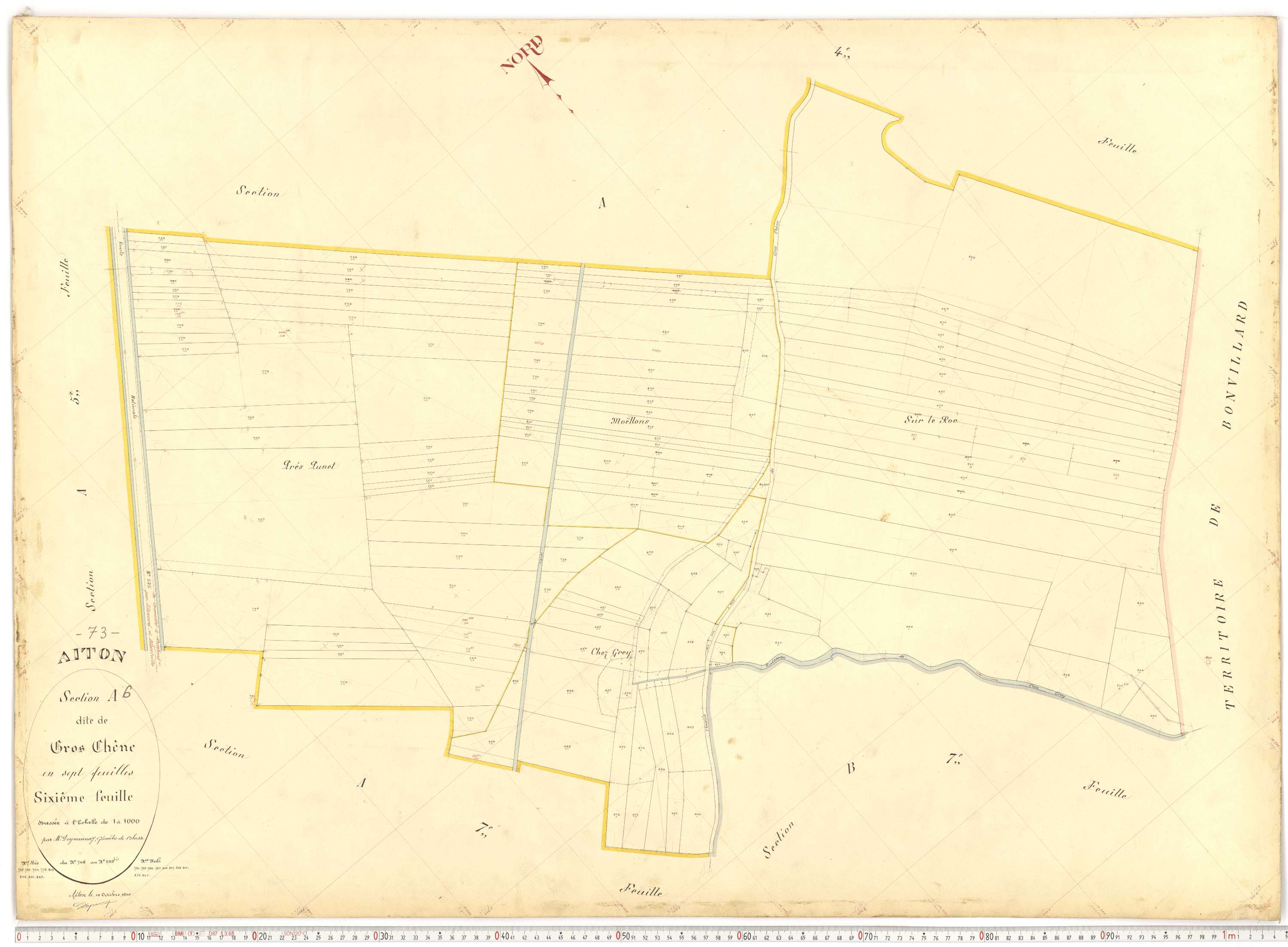 Aiton - Plans cadastraux du premier cadastre français.