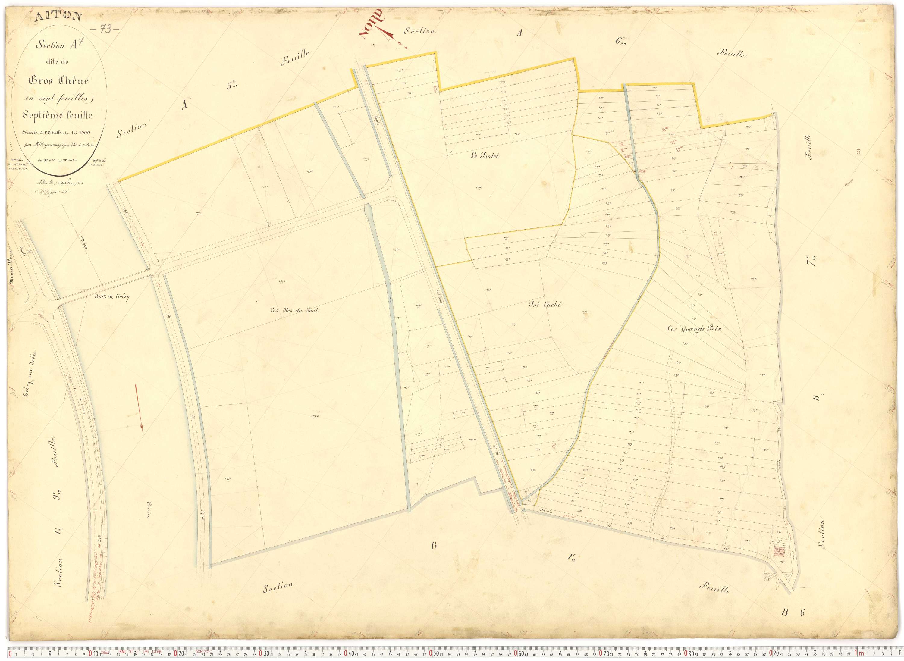Aiton - Plans cadastraux du premier cadastre français.