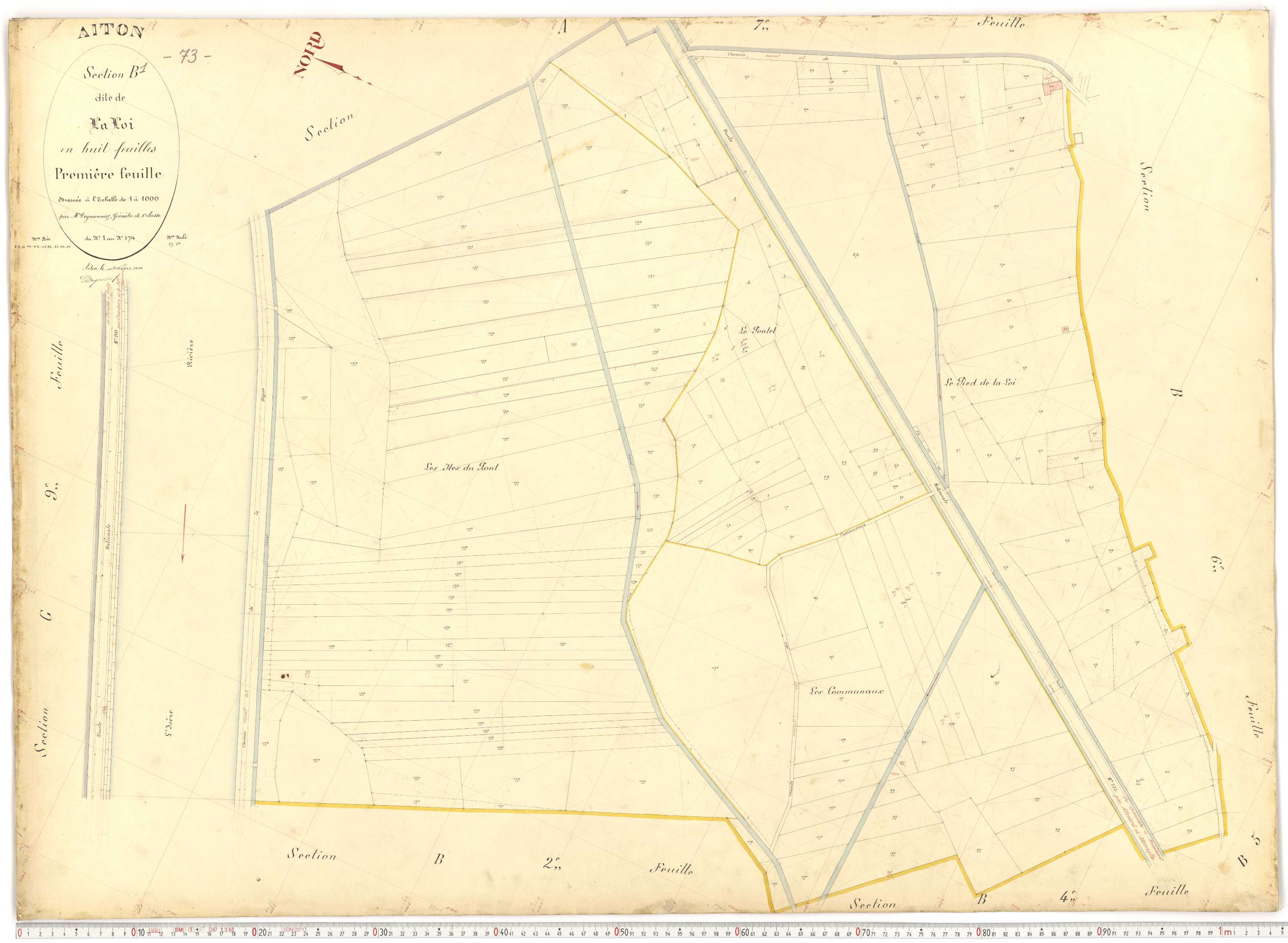 Aiton - Plans cadastraux du premier cadastre français.