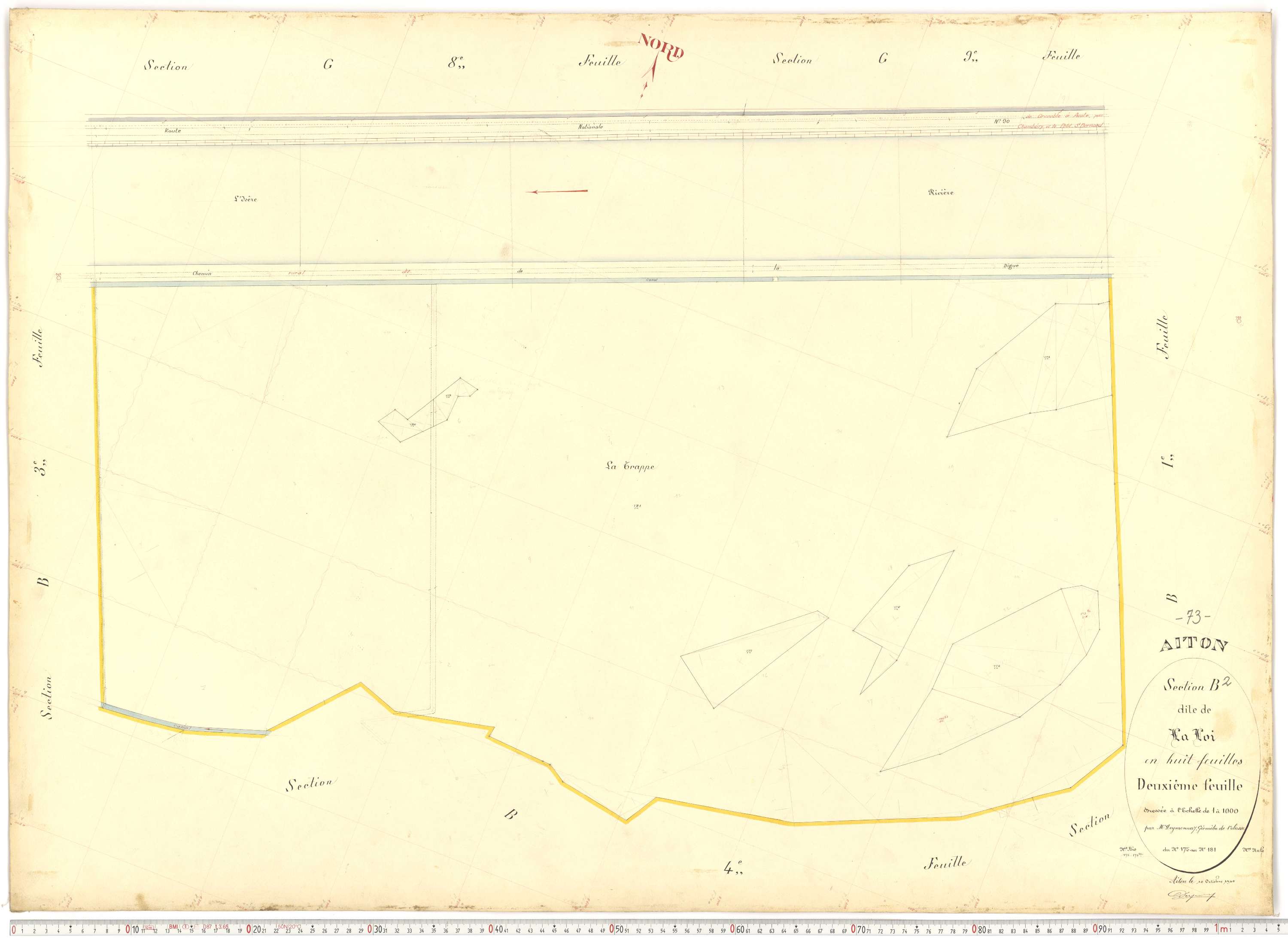 Aiton - Plans cadastraux du premier cadastre français.