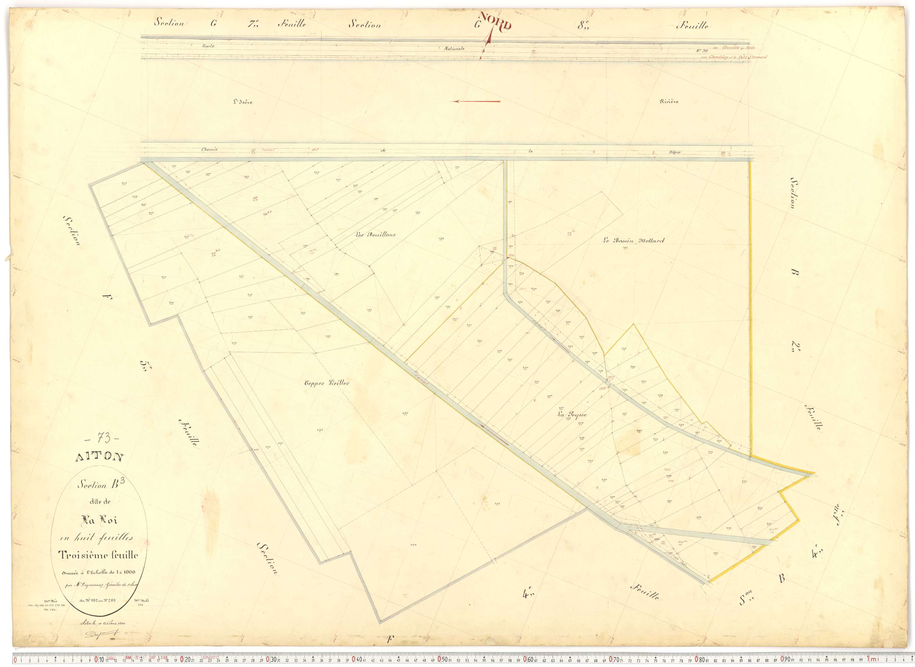 Aiton - Plans cadastraux du premier cadastre français.